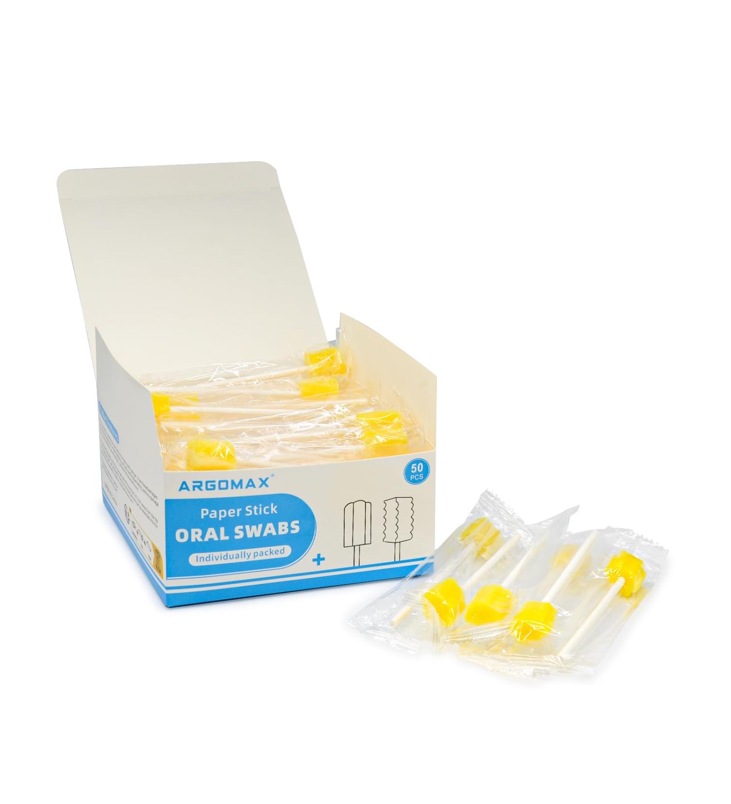 Oral Sponges Sterile Dental Swab - 50 PCS Yellow Mouth Care Foam for Optimal Oral Hygiene - Buy Online on GoSupps.com
