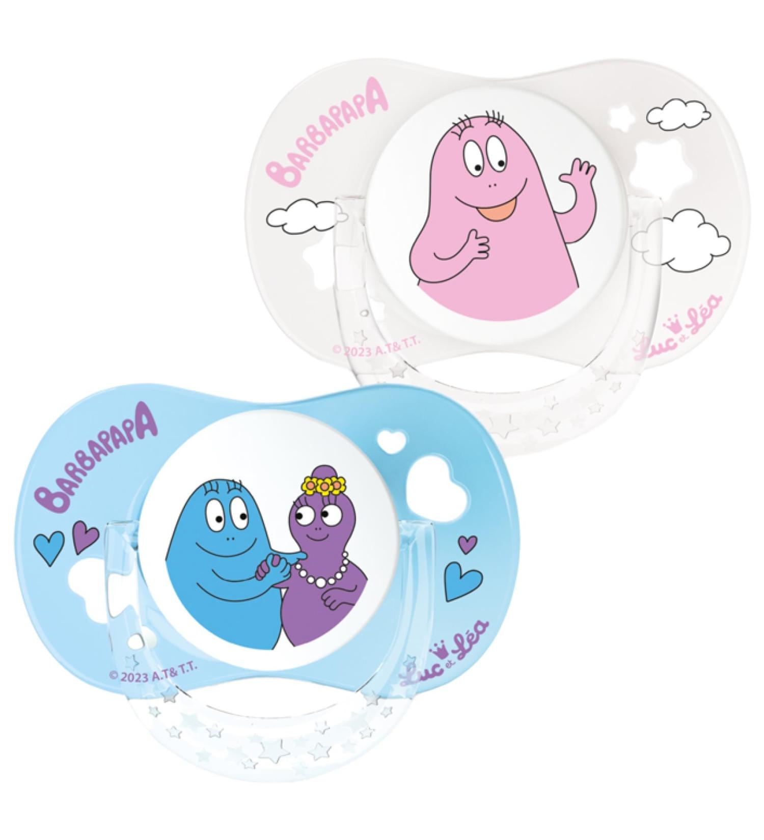 Luc & L a Barbapapa pacifier anatomical extra thin 18 months limited edition 2 pieces