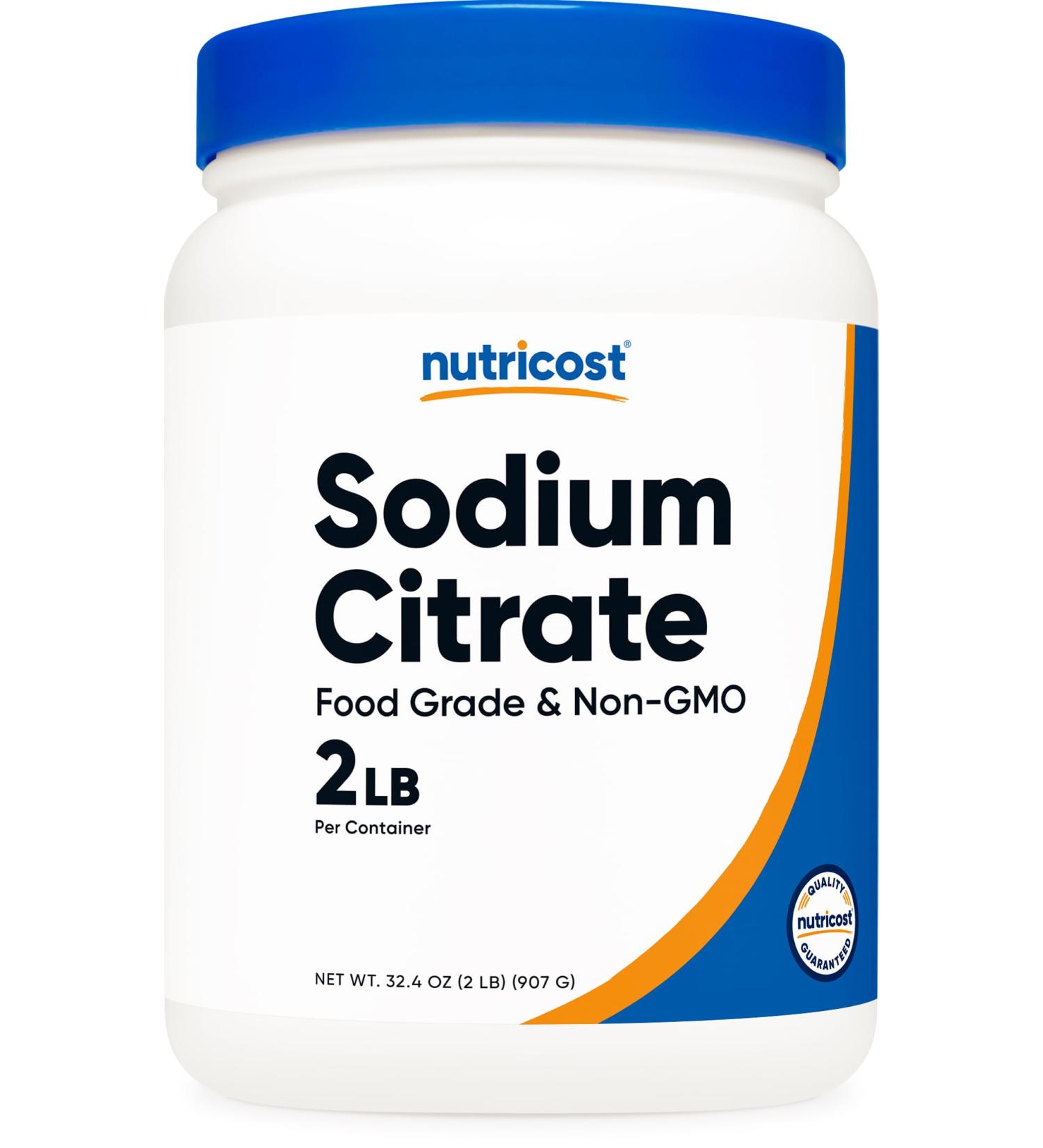 Nutricost Sodium Citrate Powder 2LB (32.4oz) - Food Grade Non-GMO - Emulsifier Natural Flavor Enhancer Food Preservant No Added Flavor 31.99 Ounce (Pack of 1) - Buy Online on GoSupps.com
