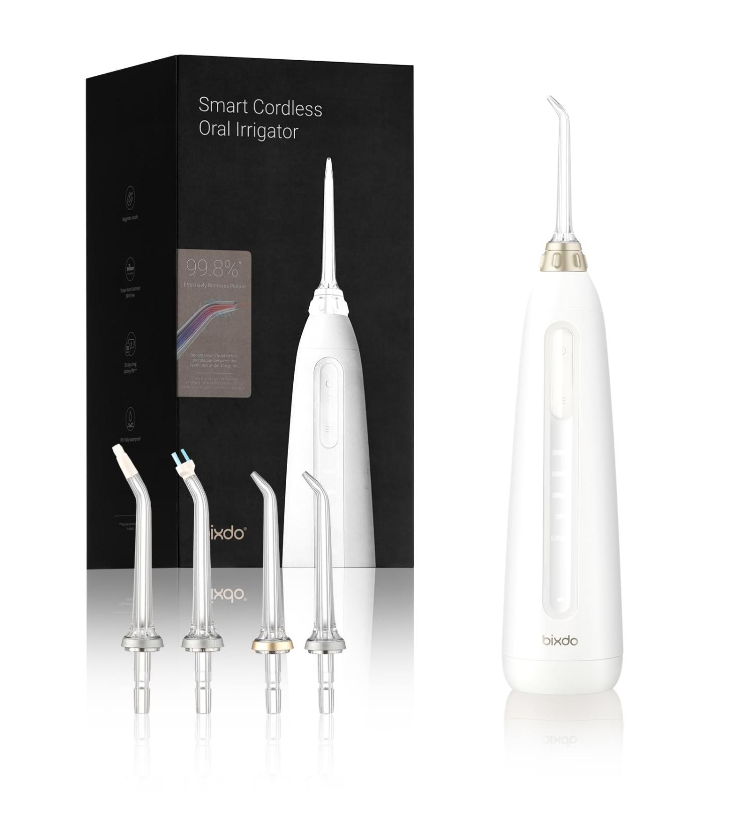 Water Flosser for Teeth Cordless Oral Irrigator Electric Tooth Flosser with 3 Jet Tips