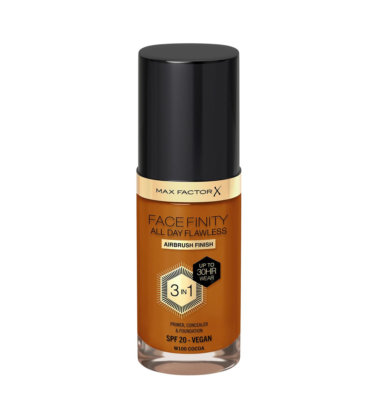 Max Factor Facefinity All Day Flawless Foundation 100 Cocoa - Long-Lasting Flawless Finish International Shipping Available - Buy Online on GoSupps.com