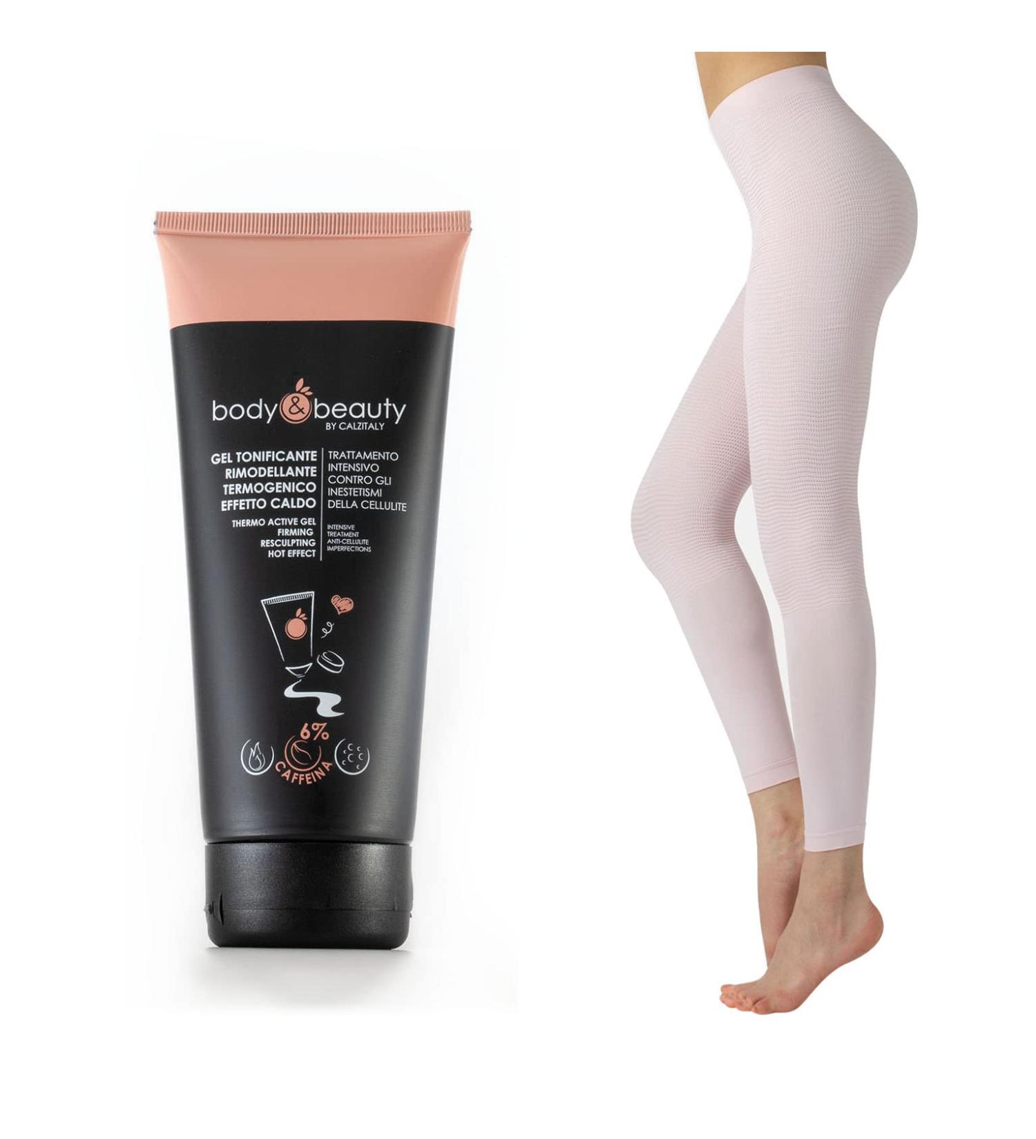 CALZITALY Anticellulite Treatment: Body Shaping Pajamas Firming Gel & Caffeine Body Mask - SM Pack with Pink Pajamas for Optimal Skin Tightening - Buy Online on GoSupps.com