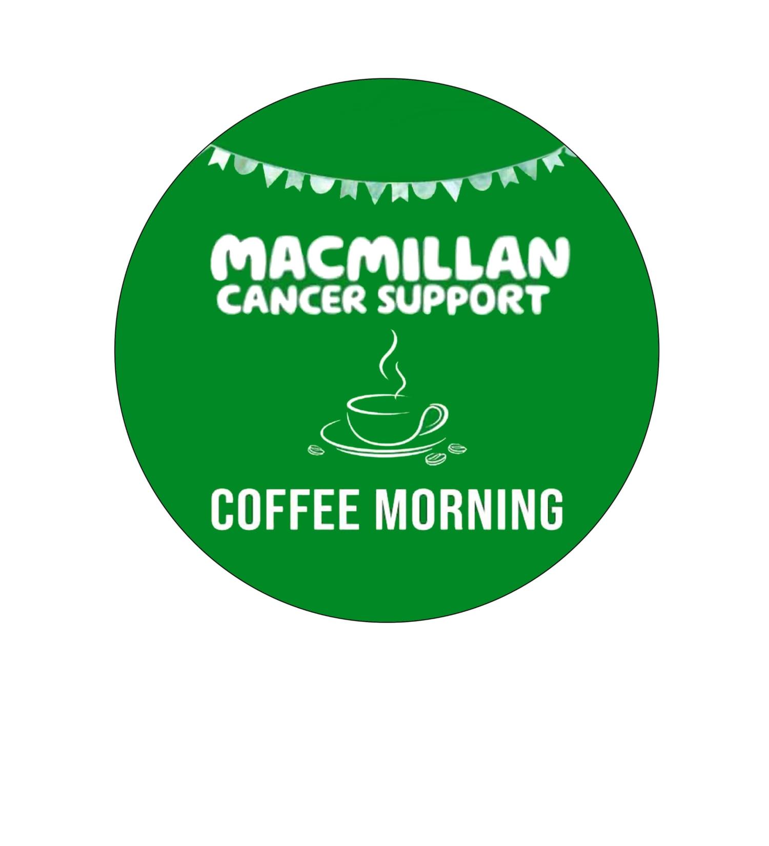 Orange Trading Dartmouth LTD A4 Edible Decor Icing Sheet Macmillan Cancer Support Coffee Morning Charity 7-8" Circle Cake Topper Decoration - Great for larger cakes