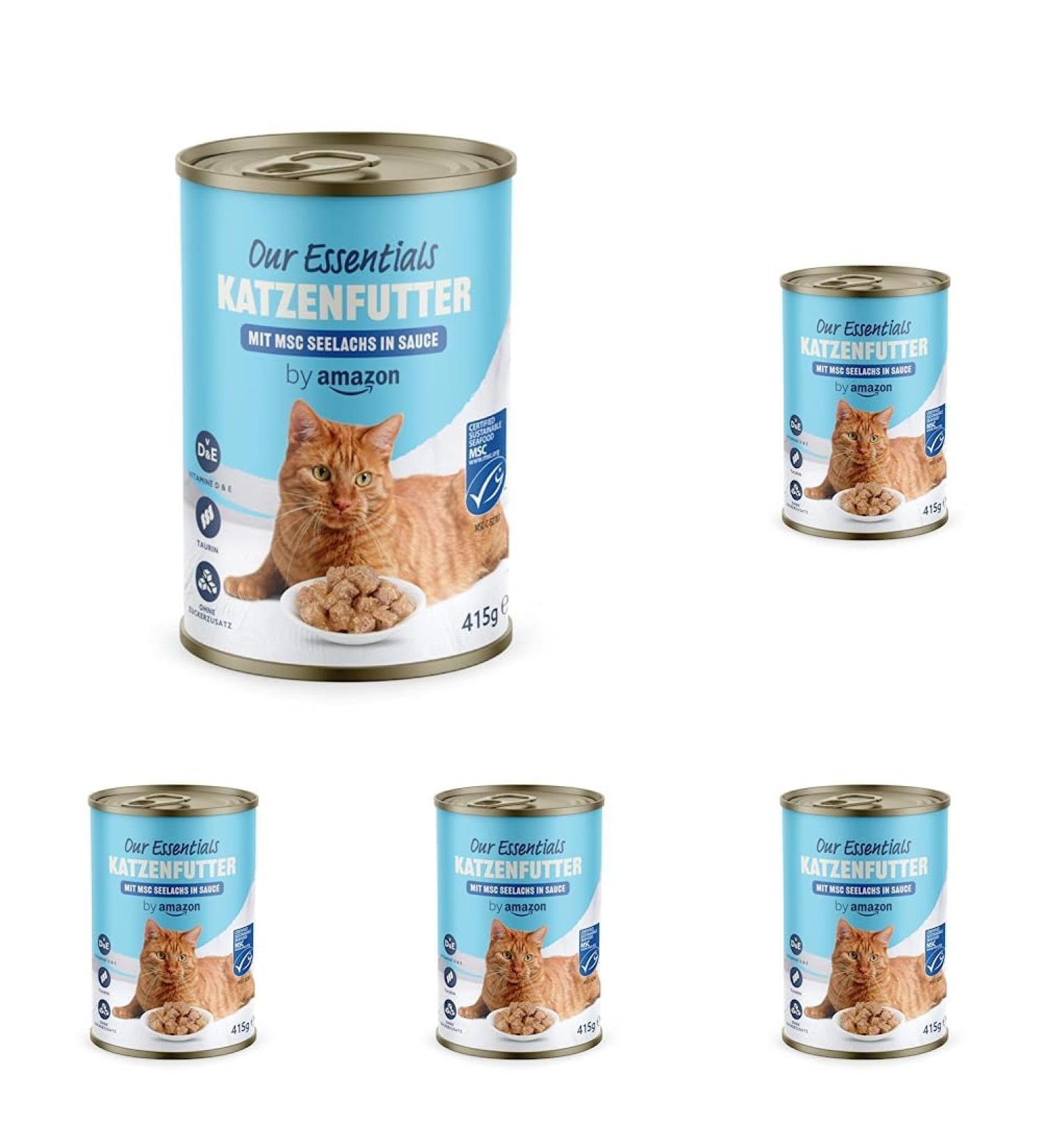 Amazon Wet Cat Food Bites - Pollock in Sauce 415g (Pack of 5) | Premium International Shipping - Buy Online on GoSupps.com