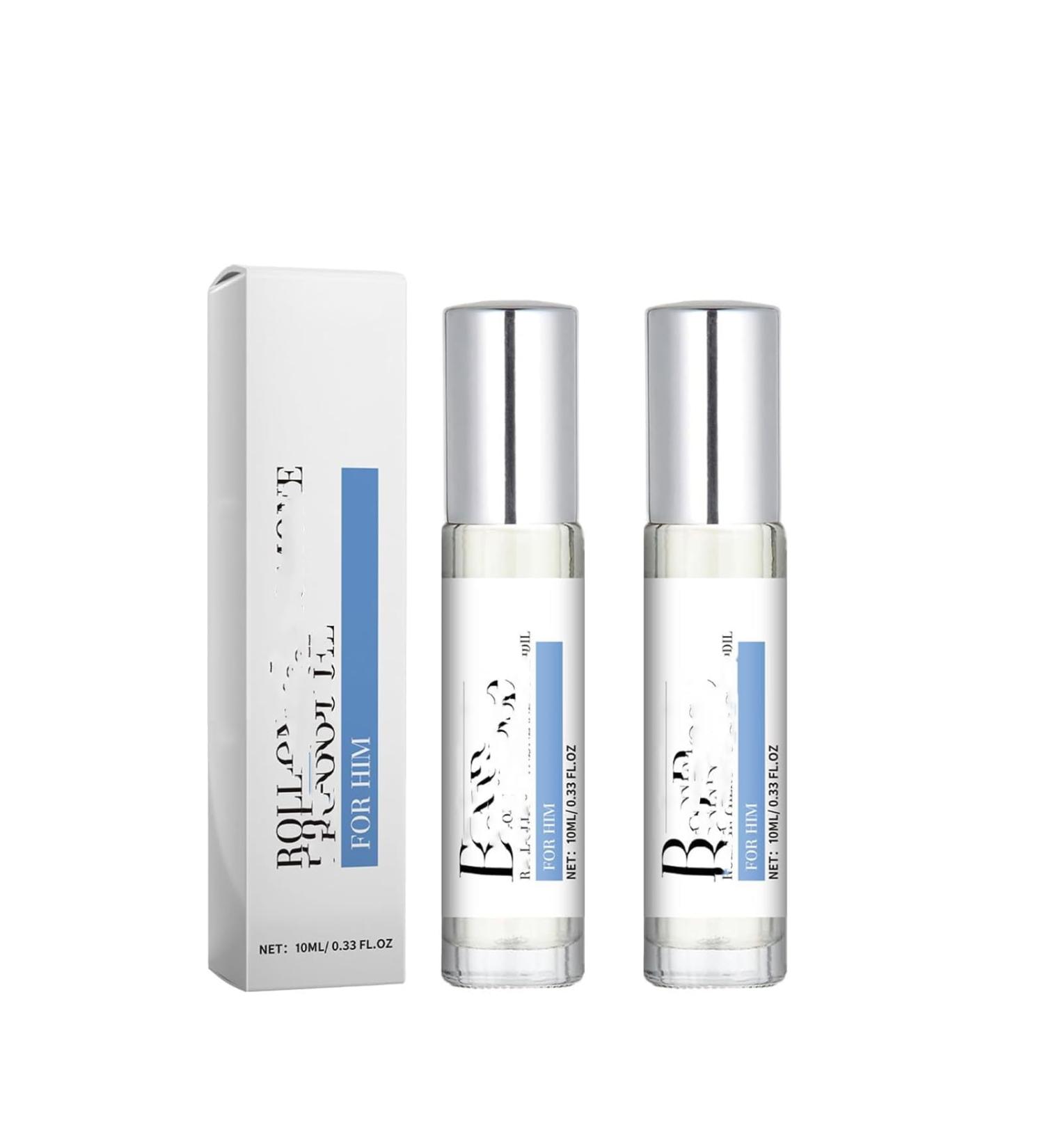 Valentine's Day Sale Box Rose Perfume Oil For Man Long Lasting Roll On Perfume Oil Portable Perfume for Male-2pcs - Buy Online on GoSupps.com