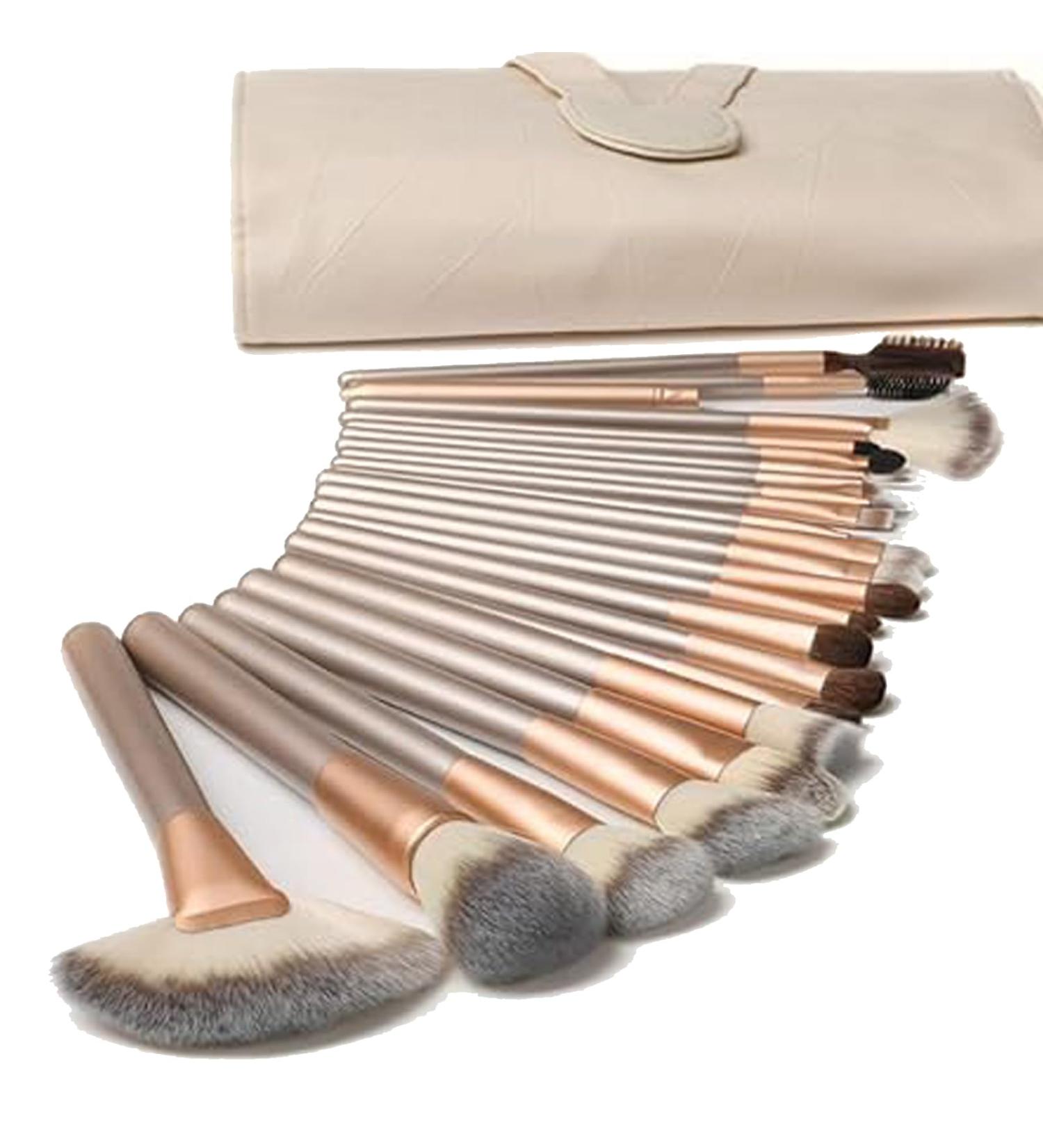 Nestling 6 Professional Makeup Brush Set | PU Leather Bag & Wooden Handle | Ideal for Cosmetics Application - Buy Online on GoSupps.com