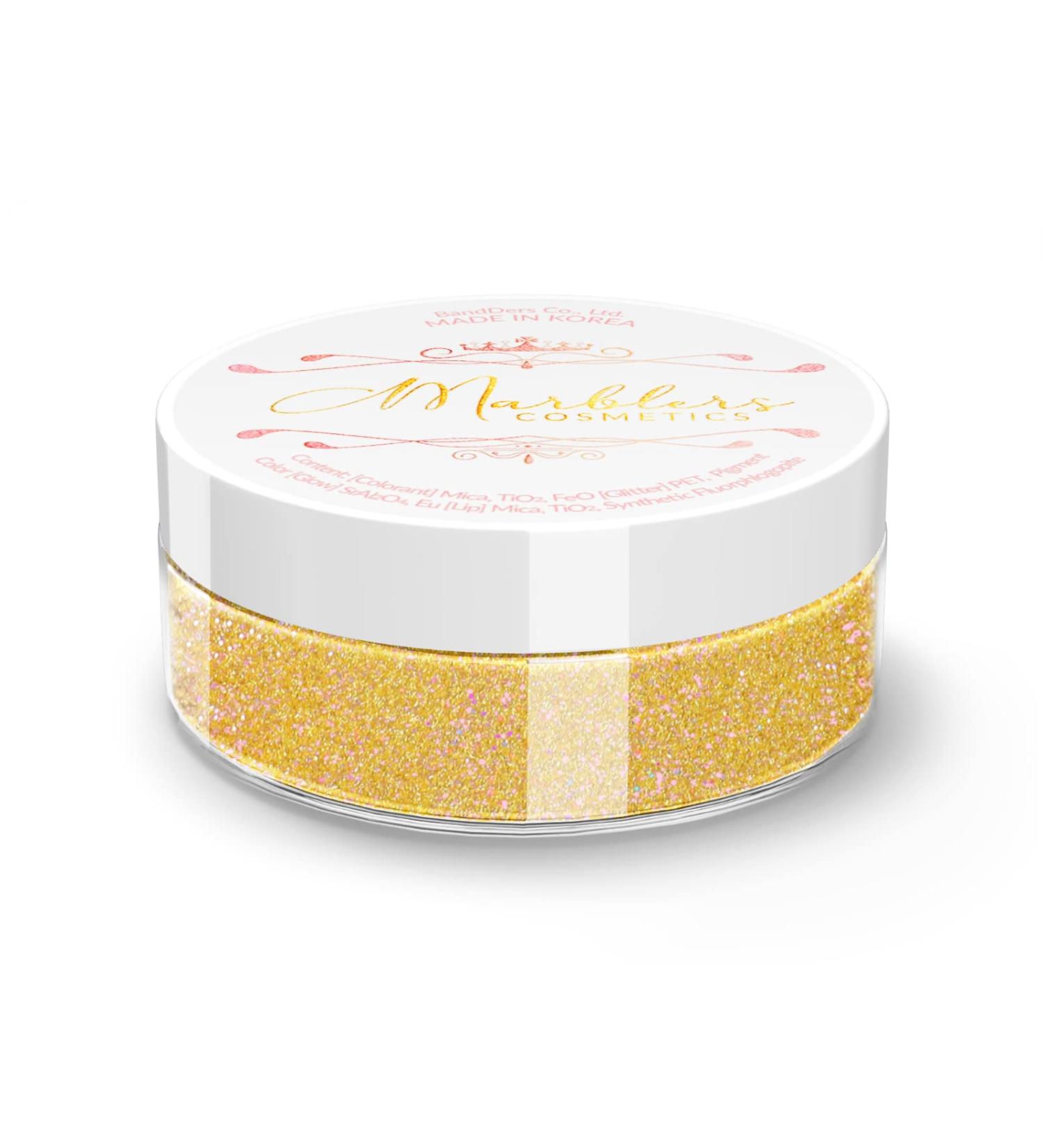 MARBLERS Rosy Gold Glittery Mica Powder 0.14oz | Non-Toxic Vegan Cruelty-Free | Eyeshadow Nail Polish Festival Makeup - Buy Online on GoSupps.com