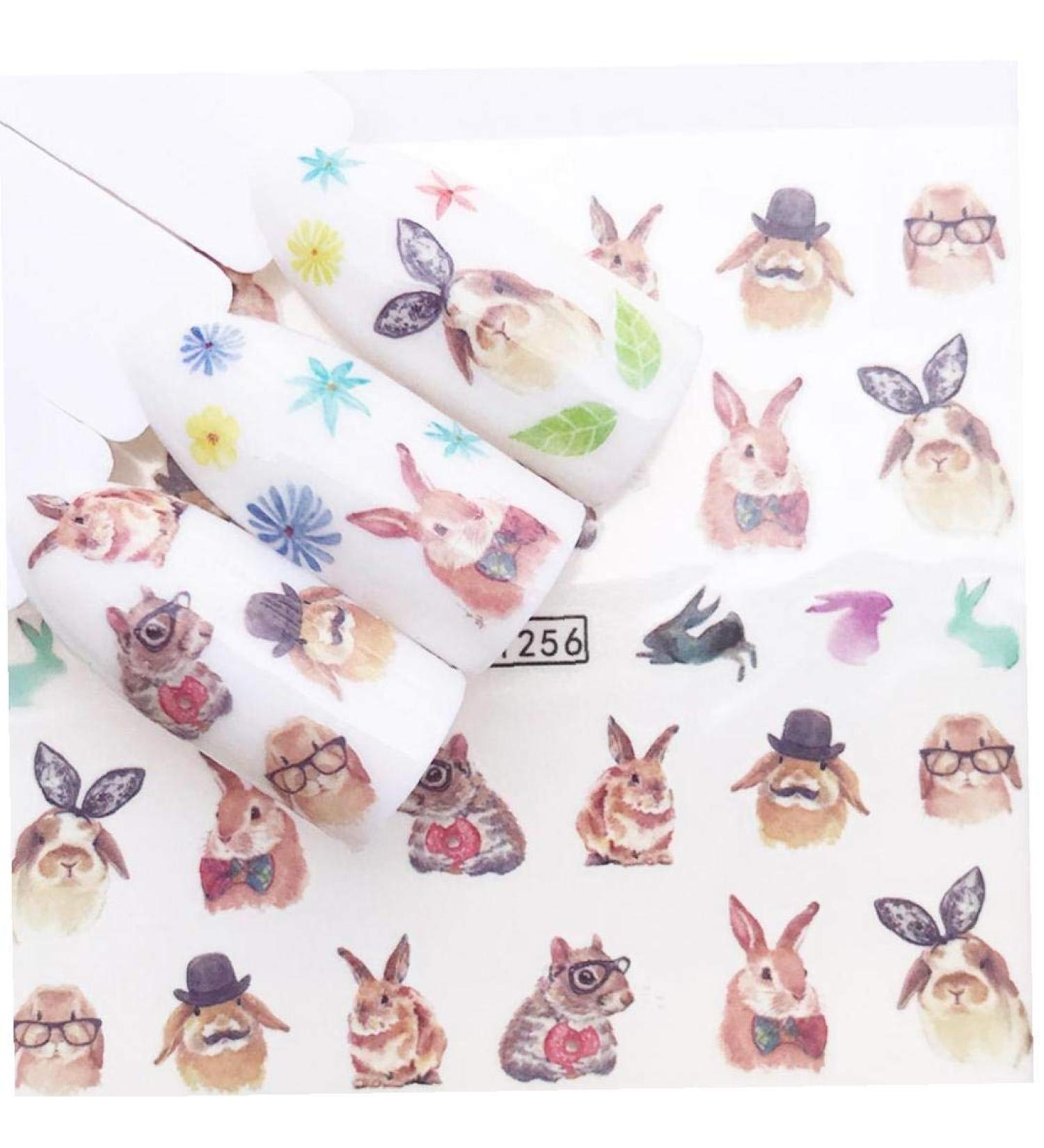 Girls' Rabbit Designs Cat Designs Nail Sticker Water Transfer Nail Art Decals - Buy Online on GoSupps.com