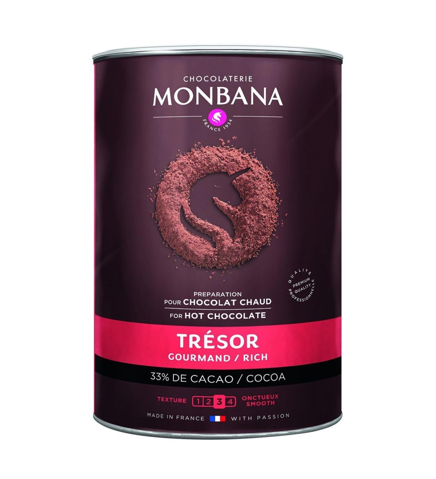 Monbana Drinking Chocolate Rich & Creamy Chocolate Mix ('Tresor de Chocolat') 1000g
