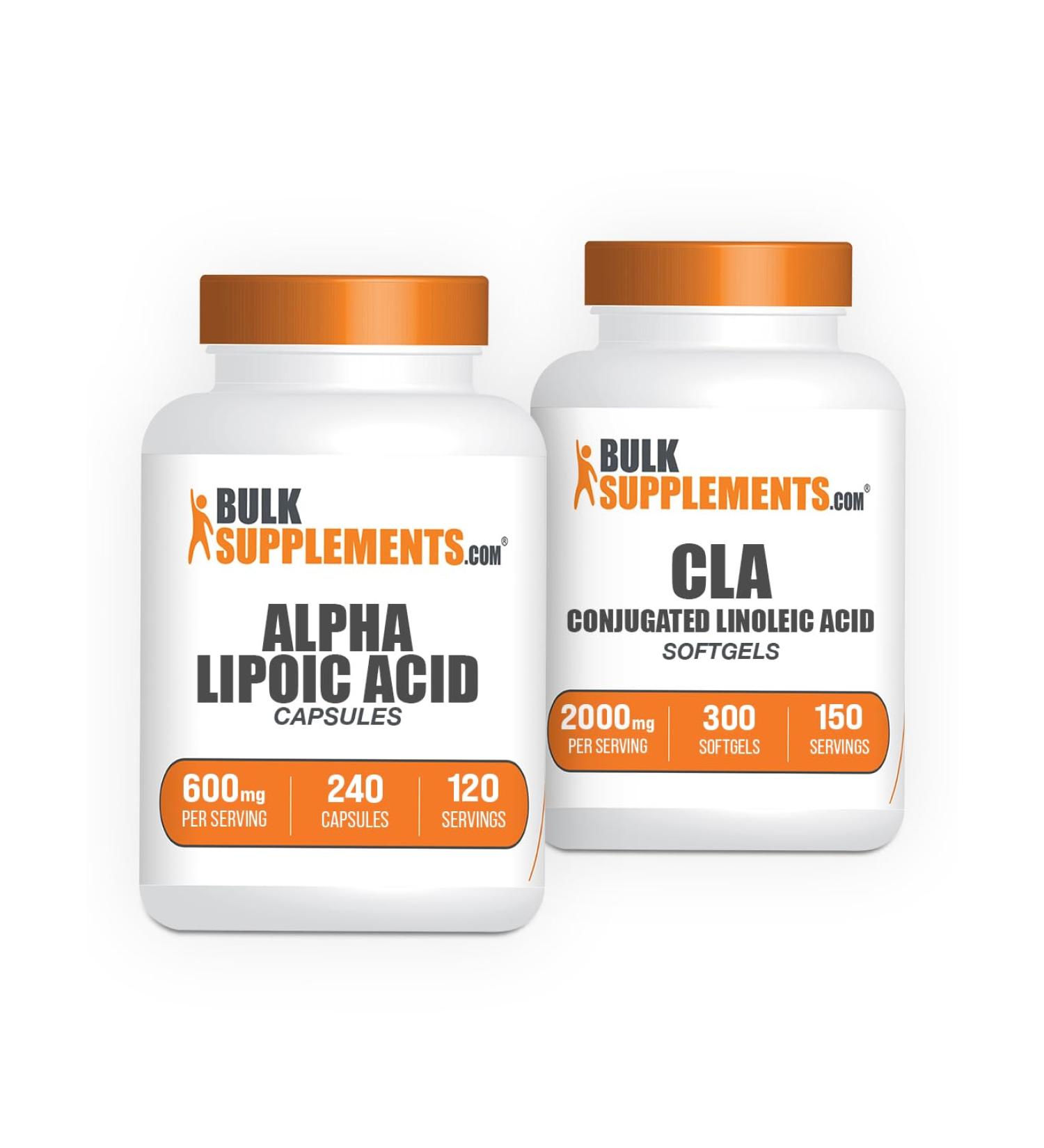 BulkSupplements Alpha Lipoic Acid Capsules 240ct + CLA 2000mg Softgels 300ct Bundle - Buy Online on GoSupps.com