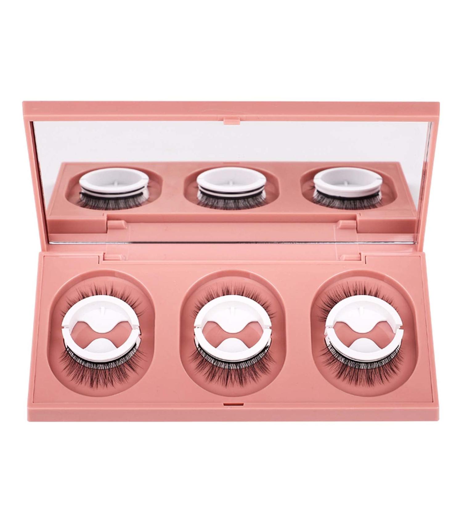 False eyelashes Reusable Self Adhesive Eyelashes No Glue Needed 3 Pairs Comfortable Eye Lashes for Daily Use at Work Beauty Contest Parties & Salons | Easy to Stick on Upper Lash Line (W09) W09-3 Pairs - Buy Online on GoSupps.com