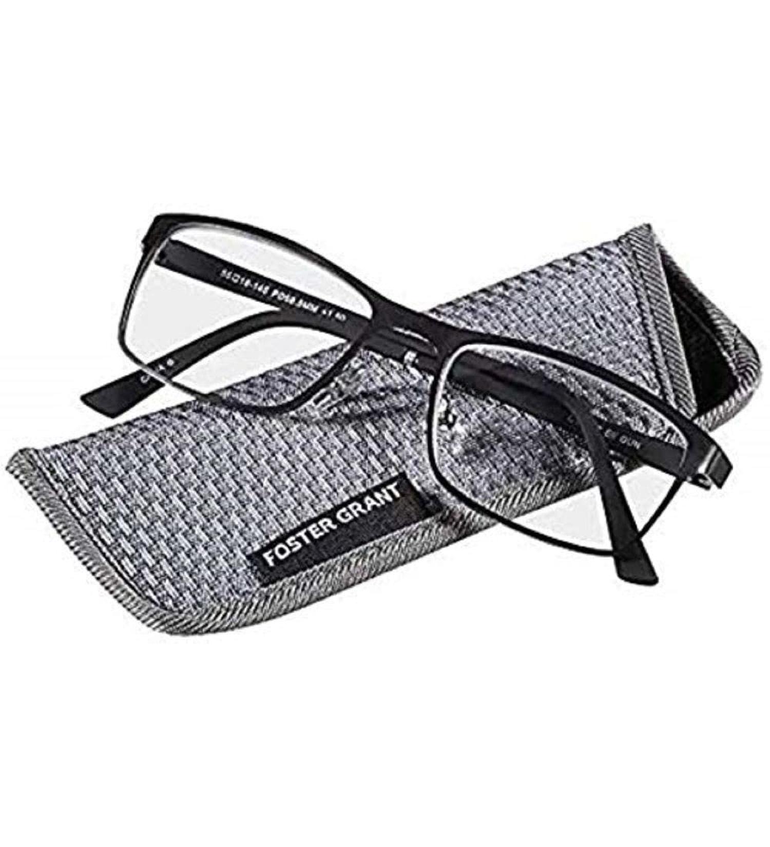 Foster Grant Eli Gun Men's Reading Glasses with Case +1.25