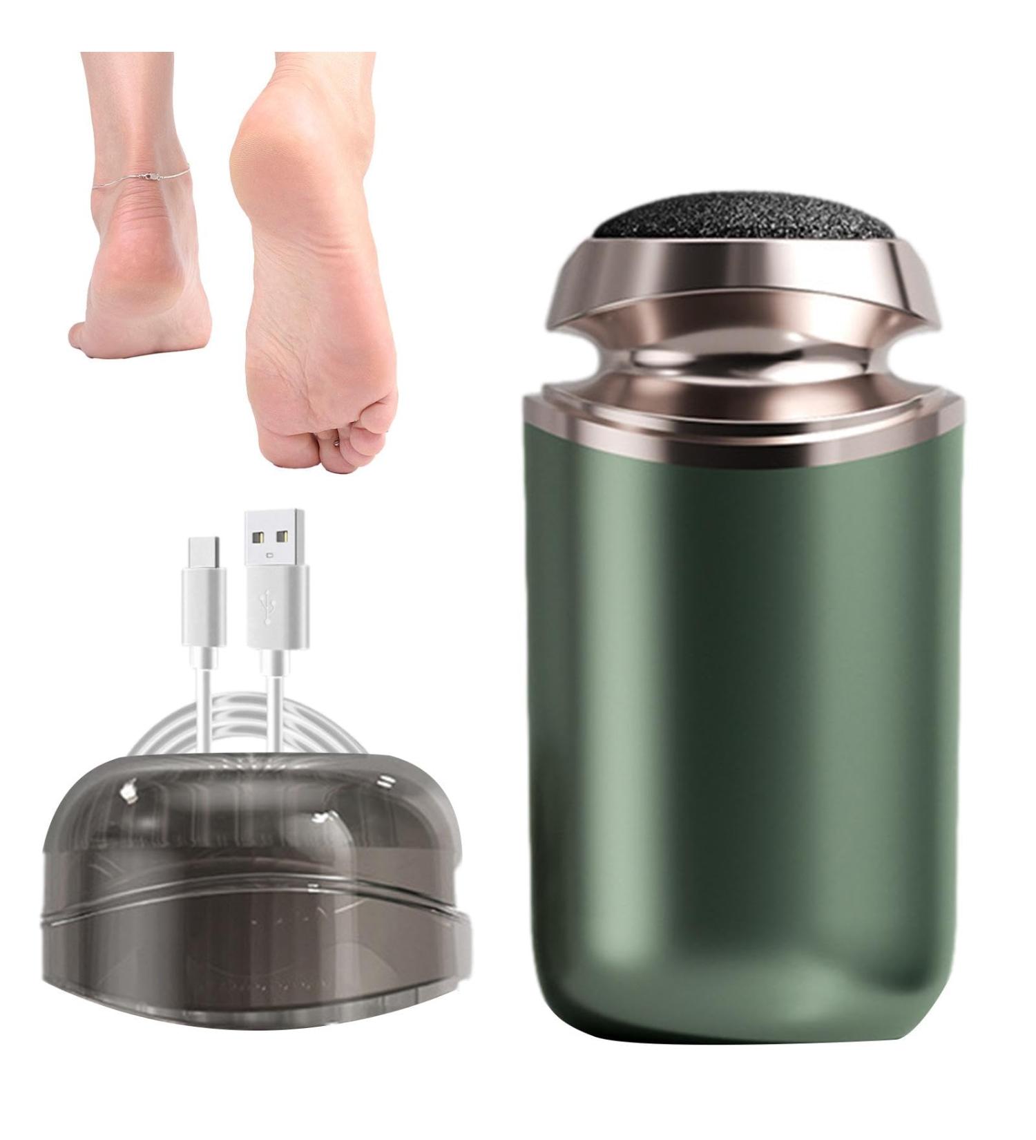 Kuxiptin Electric Foot Callus Remover - Electric Callus Remover Foot Sander | Rechargeable Foot Callus Remover Tool Feet Pedicure Tools for Men Women Dead Cracked Skin Green - Buy Online on GoSupps.com