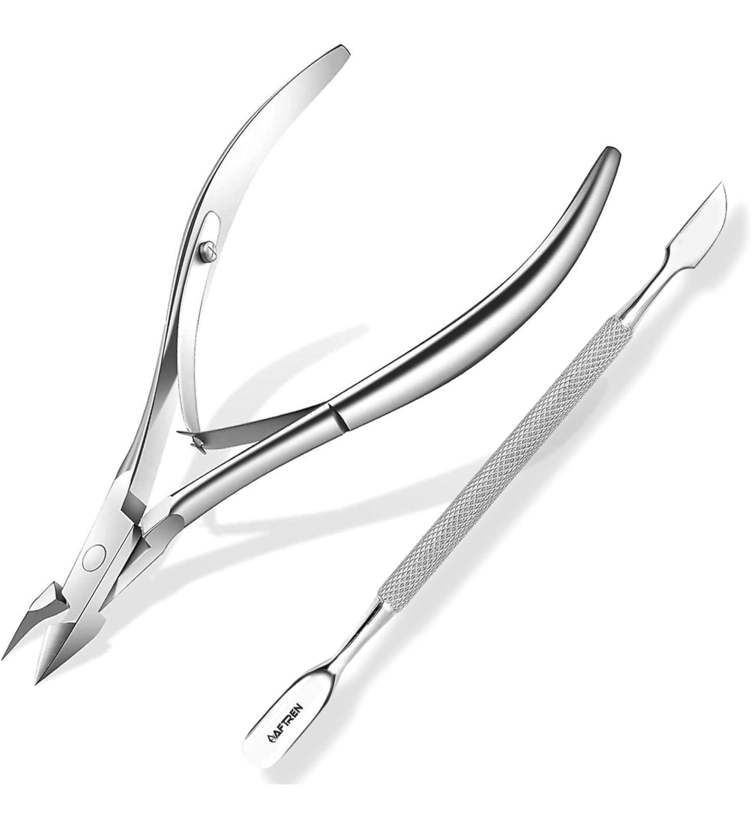 Cuticle Cutter Cuticle Pusher Cuticle Nipper Professional Stainless Steel Cuticle Cutter Durable Cuticle Cutter Pedicure Manicure Tools for Fingernails and Toenails - Buy Online on GoSupps.com
