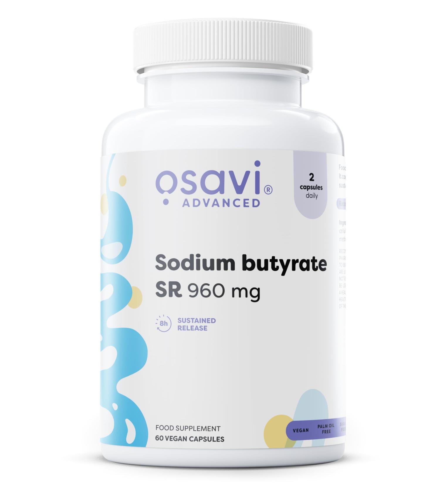 Sodium butyrate SR 960mg - 60 vegan capsules - Buy Online on GoSupps.com
