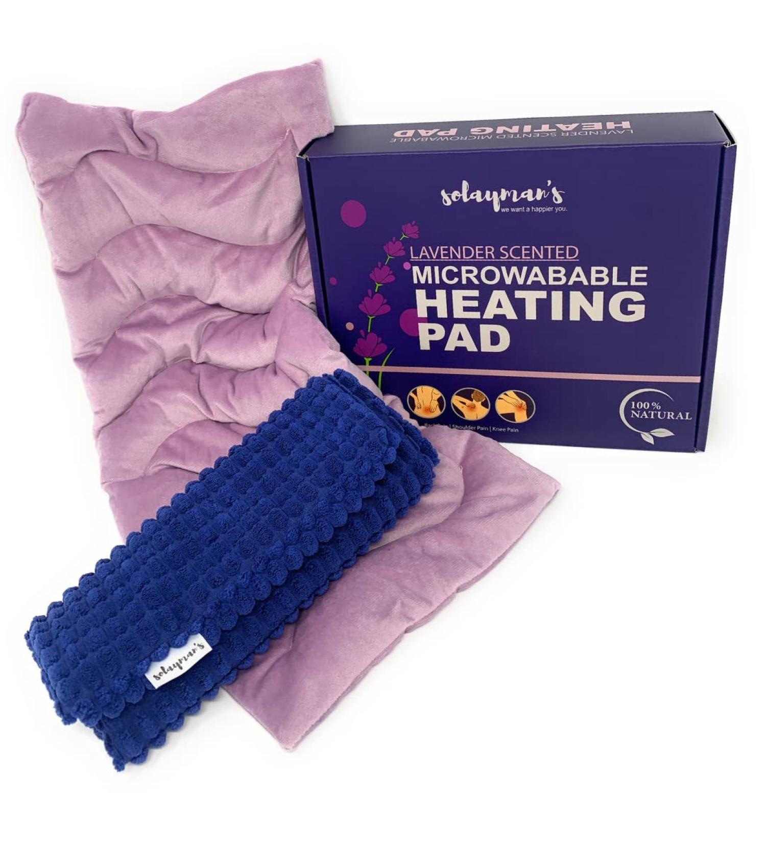 Soothing Lavender Heating Pad with Removable Cover - Microwavable Warm Compress for Back Pain Relief - Buy Online on GoSupps.com