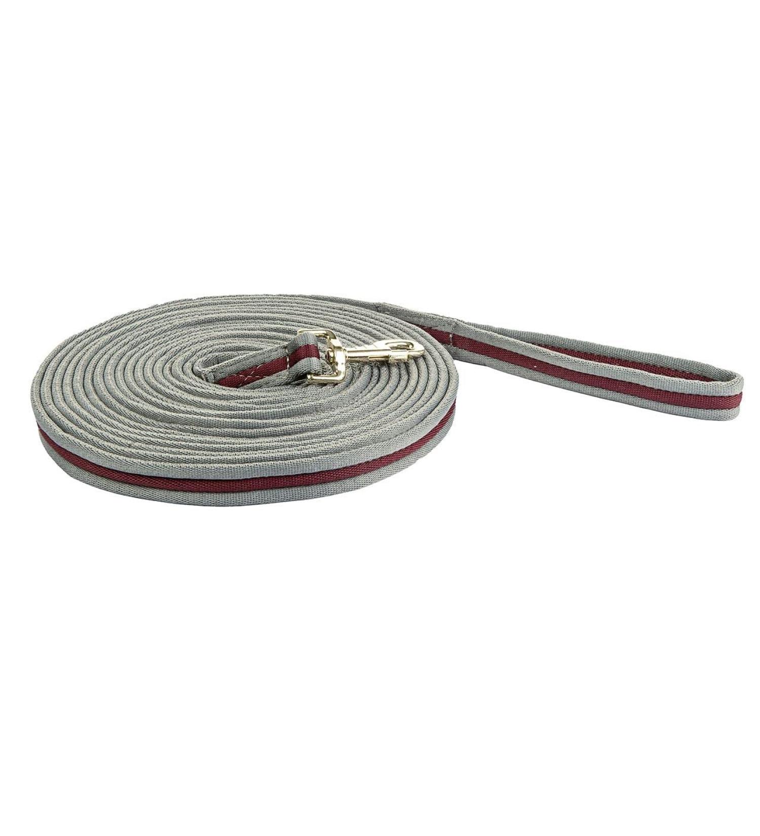 HKM 60589331 Lunge -Soft 8 m long M dark grey/wine red