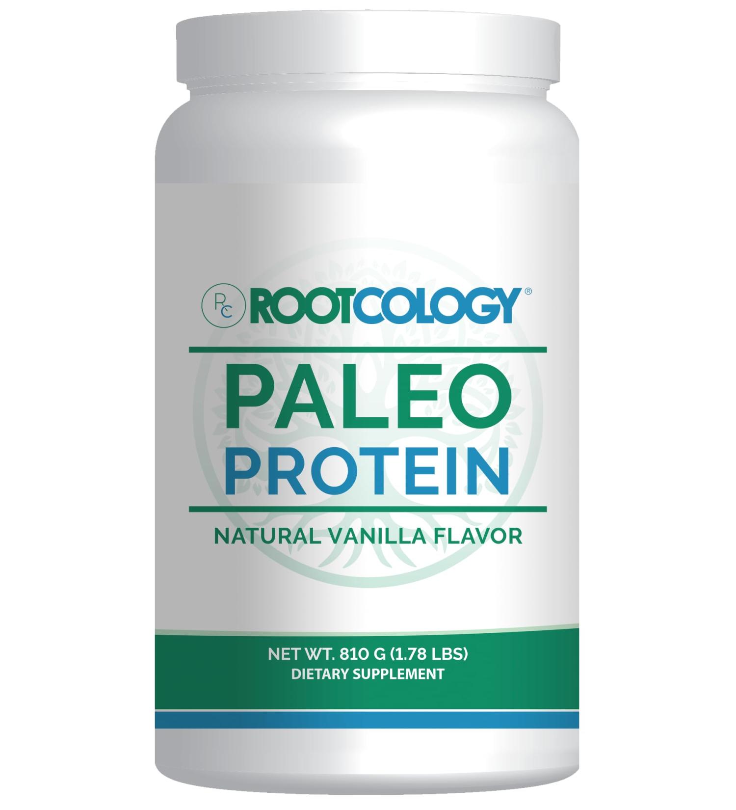 Rootcology by Dr. Izabella Wentz - Vanilla Paleo Protein Powder | 21g Hydrolyzed Beef Protein | Dairy-Free Soy-Free | 30 Servings with MCT & Stevia - Buy Online on GoSupps.com