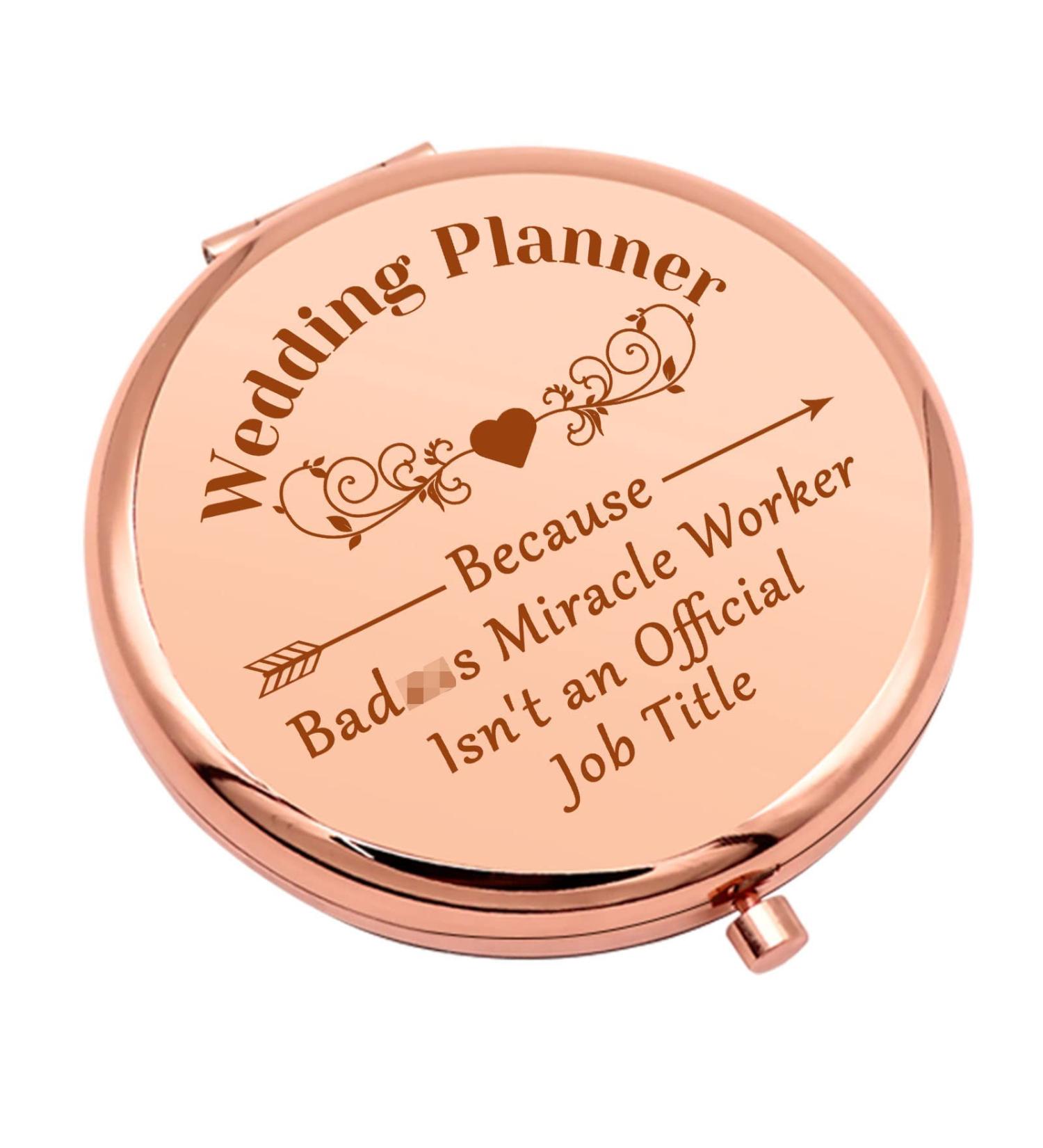 Wedding Planner Thank You Gift - Compact Makeup Mirror for Wedding Coordinator - Retirement Appreciation Gift - Buy Online on GoSupps.com