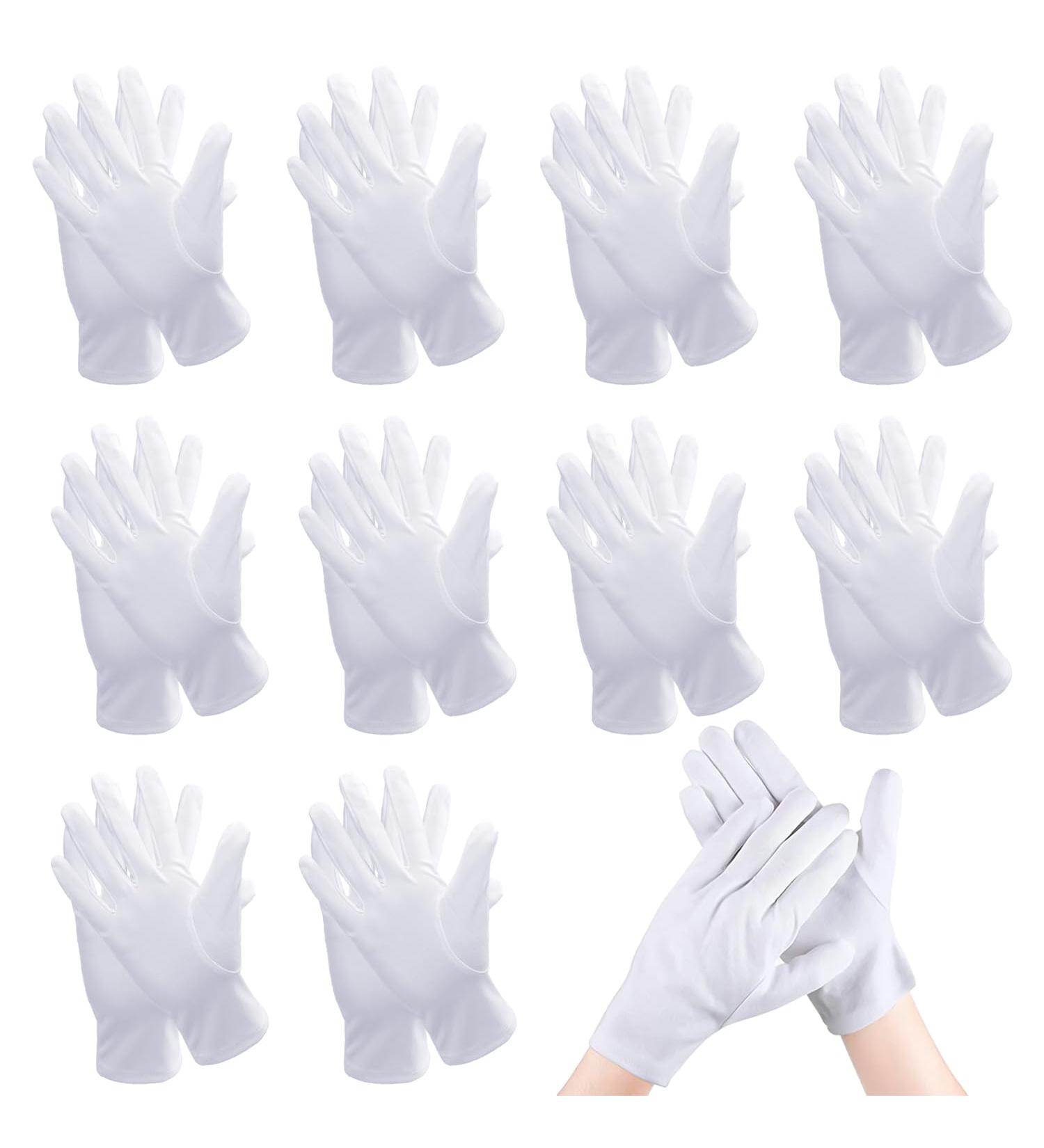 10 Pairs of Large Pure Cotton White Gloves Cotton Gloves for Treating Hand Eczema Overnight Gloves Moisturizing and Repairing Gloves Suitable for Dry Hands - Buy Online on GoSupps.com