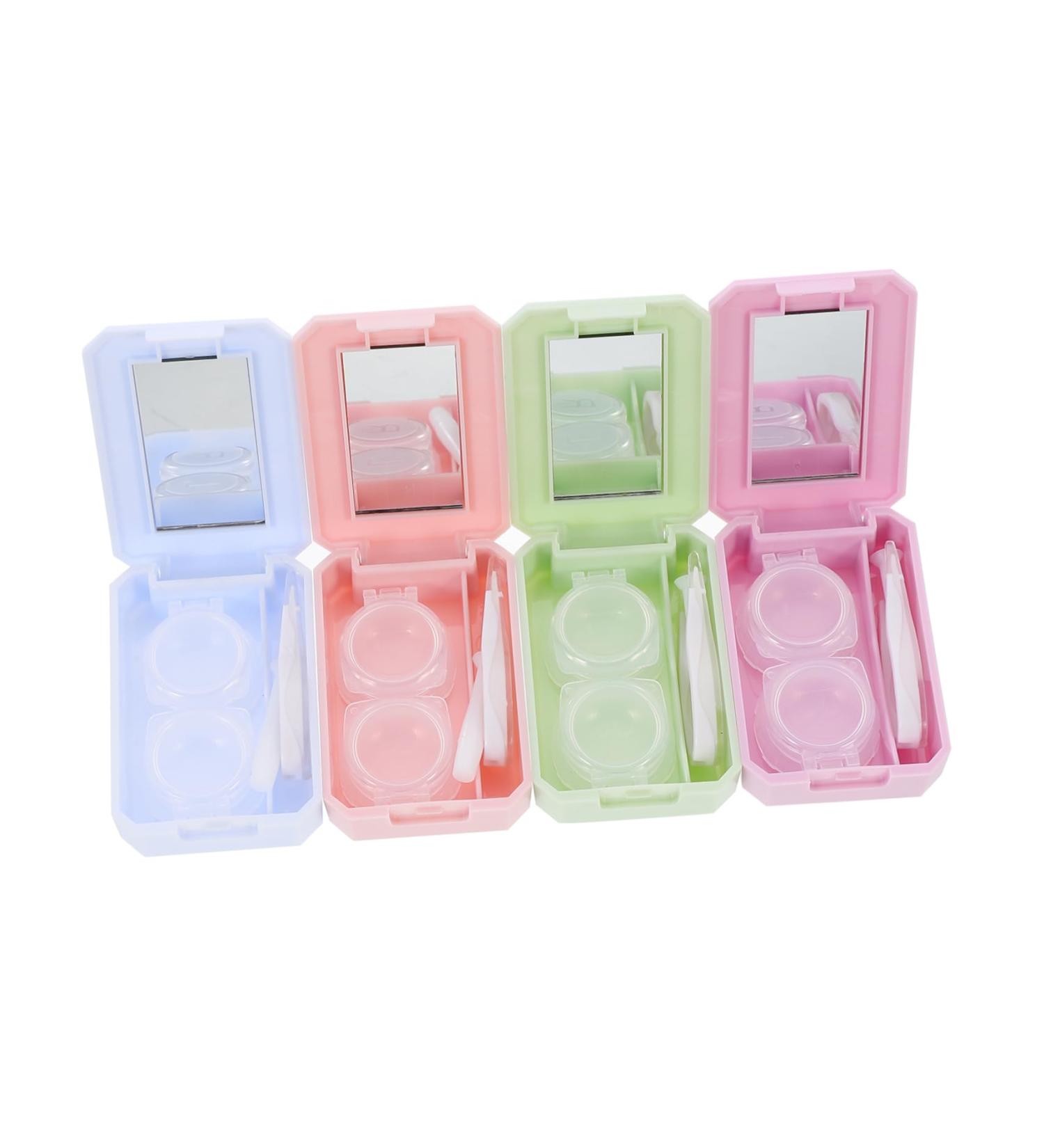 Solustrie 12 STK Contact Lens Container Set | Travel Case & Organizer | Glass Terrarium Holder with Suction Rod | International Shipping Available - Buy Online on GoSupps.com