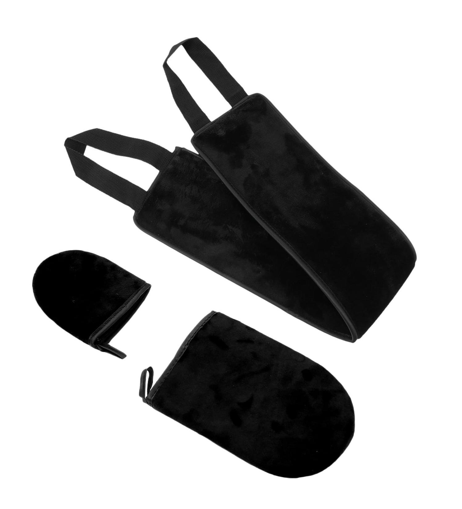 Applicateurs D'autobronzant 3 Pi ces Petite Taille sans Doigts Noir Double Face Bande Dos Kit pour Application Lotion Bronzage Corps Visage - Buy Online on GoSupps.com