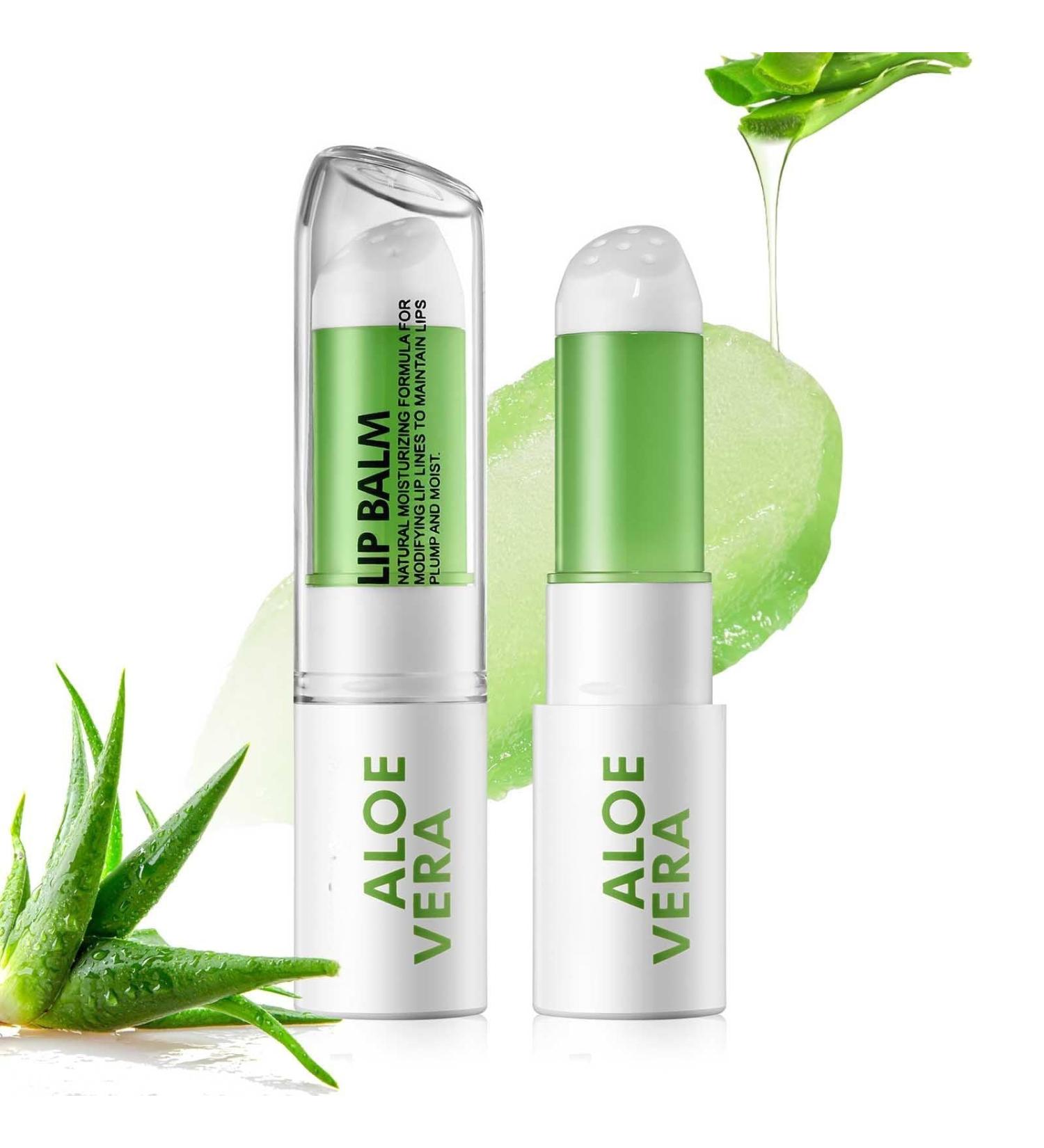 2 Pcs Aloe Vera Lip Balm Long Lasting Hydrating Fast-Acting Nourishment Non-Greasy Formula Ideal for Chapped Dry Cracked or Damaged Lips Restore Moisture & Softness to Dry Lips - Buy Online on GoSupps.com