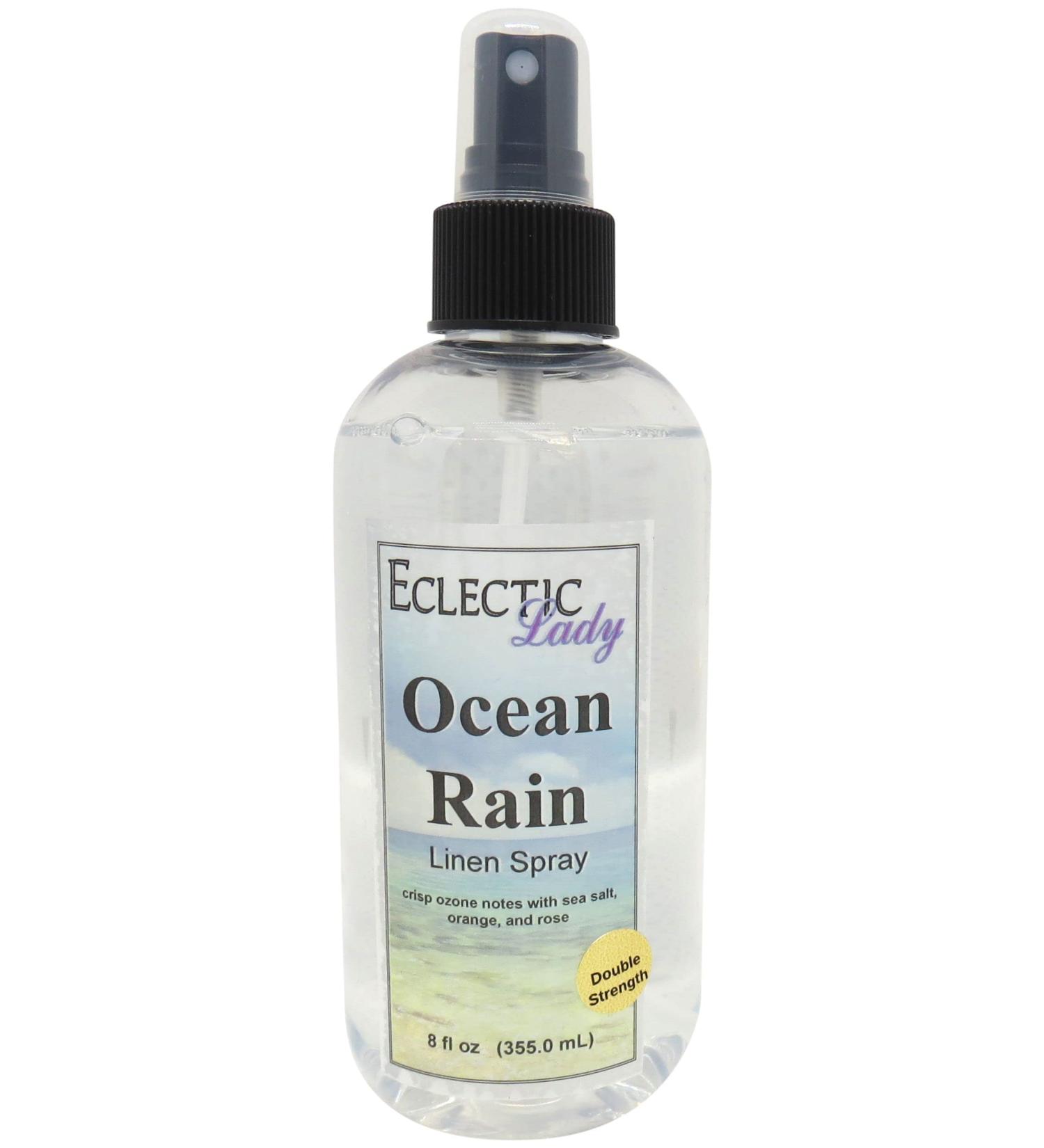 Ocean Rain Linen Spray (Double Strength) 8 ounces - Eclectic Lady Sheet and Linen Spray - No Artificial Colors Parabens or Preservatives - Long-Lasting Scent for Bed Fabric & Pillow 8 Fluid Ounces (Double Strength) - Buy Online on GoSupps.com