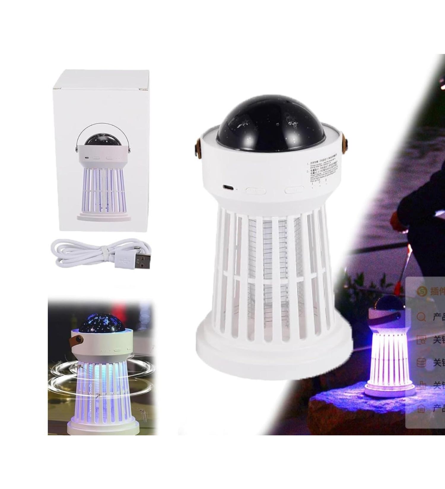 Buzz Buster - 360 Indoor & Outdoor Protection Portable 3 in 1 Cordless Mosquito Lamp Buzz Buster Mosquito Zapper Rechargeable BuzzBuster with Music Box & Projector Lamp for Camping - Buy Online on GoSupps.com
