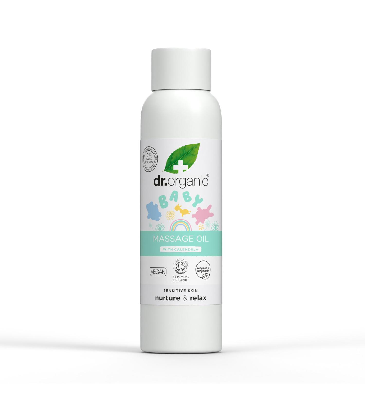 Dr Organic Calendula Baby Massage Oil Sensitive Skin Soothing & Affective Massage Dermatologically Tested Natural Vegan Cruelty Free Paraben & SLS Free Organic Certified 150ml - Buy Online on GoSupps.com