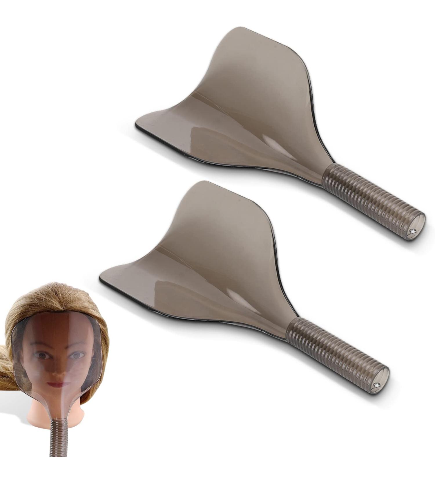 2pcs Hairspray Face Shield Reusable Plastic Salon Face Cover Protector Shield for Hair Spray Bang Cutting Hair dyeing(Transparent Gray) - Buy Online on GoSupps.com