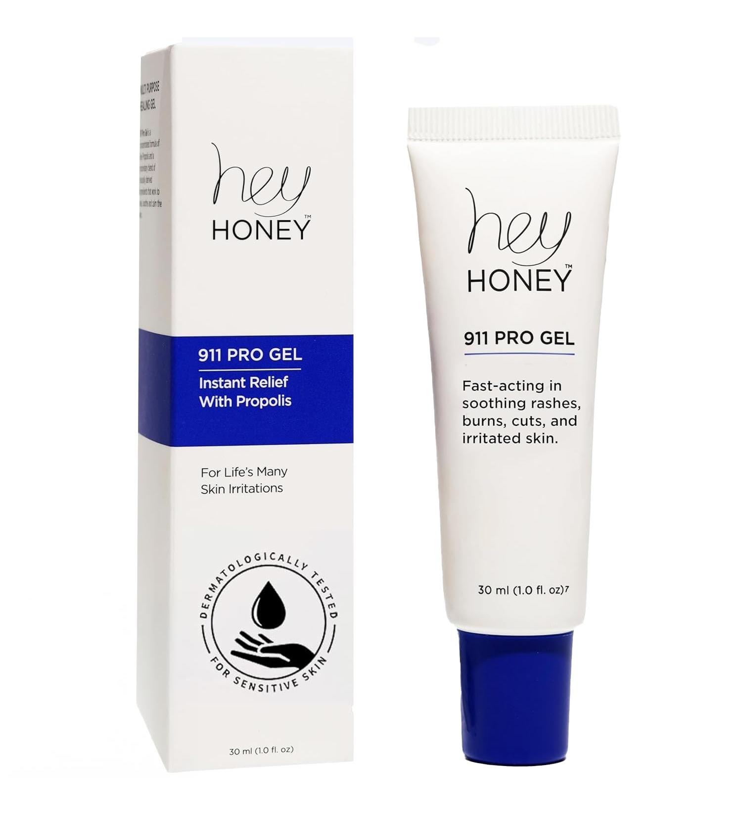 Hey Honey Skincare 911 Multipurpose Healing Ointment for Burns & Irritated Skin Instant Relief | Organic Propolis & Honey Extracts | Designed To Treat & Repair Compromised Skin 99% Natural | 1 Oz - Buy Online on GoSupps.com
