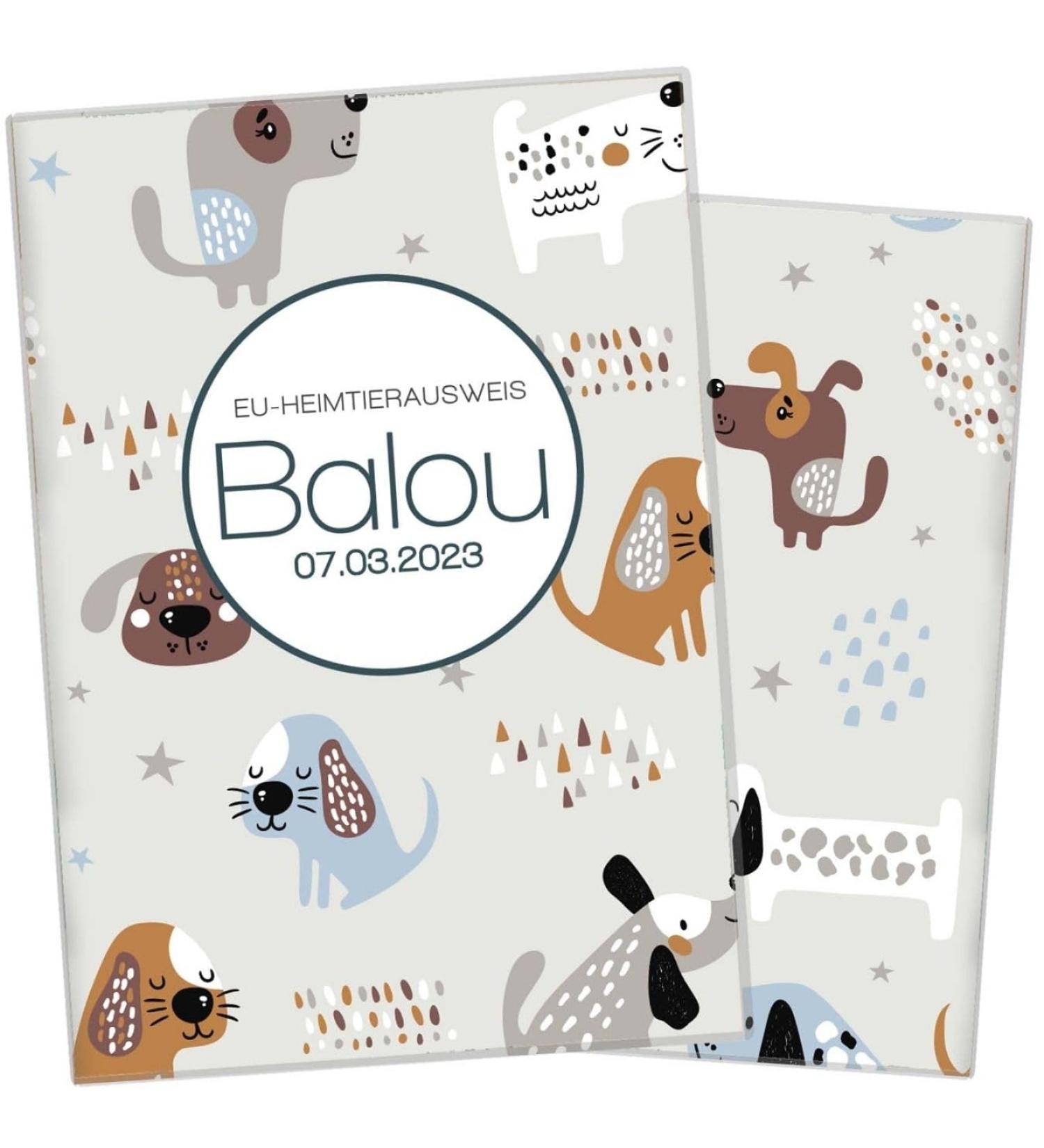 Personalized Wilhelm Fell Case for EU Pet ID Card - Custom Protective Cover for Pet Owners | Unique Gift Idea for Animals - Feature 'Balou' - Buy Online on GoSupps.com