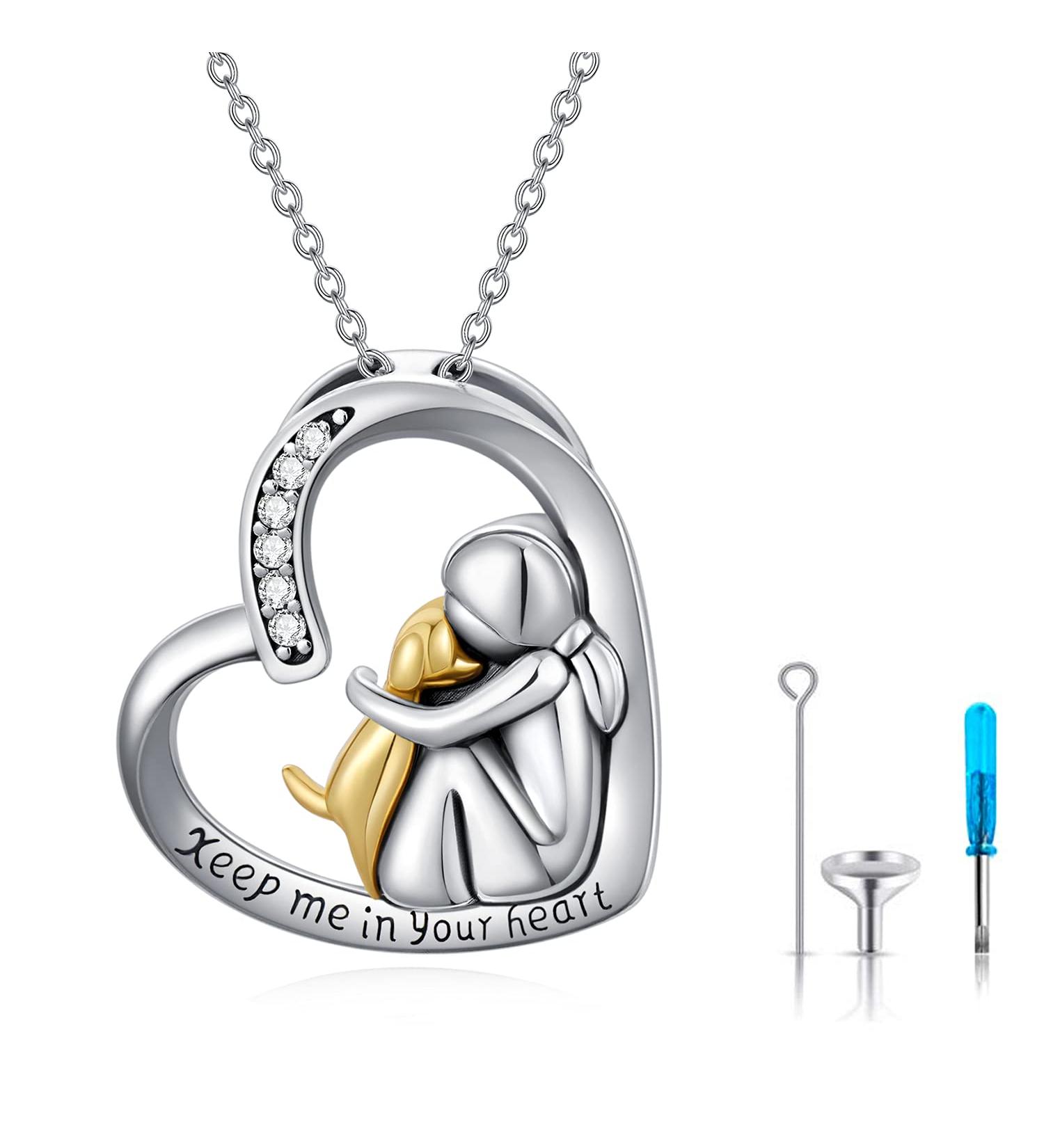 Chenghong 925 Sterling Silver Dog Chain Necklace with Crystals - Perfect Gifts for Women & Dog Lovers - Buy Online on GoSupps.com