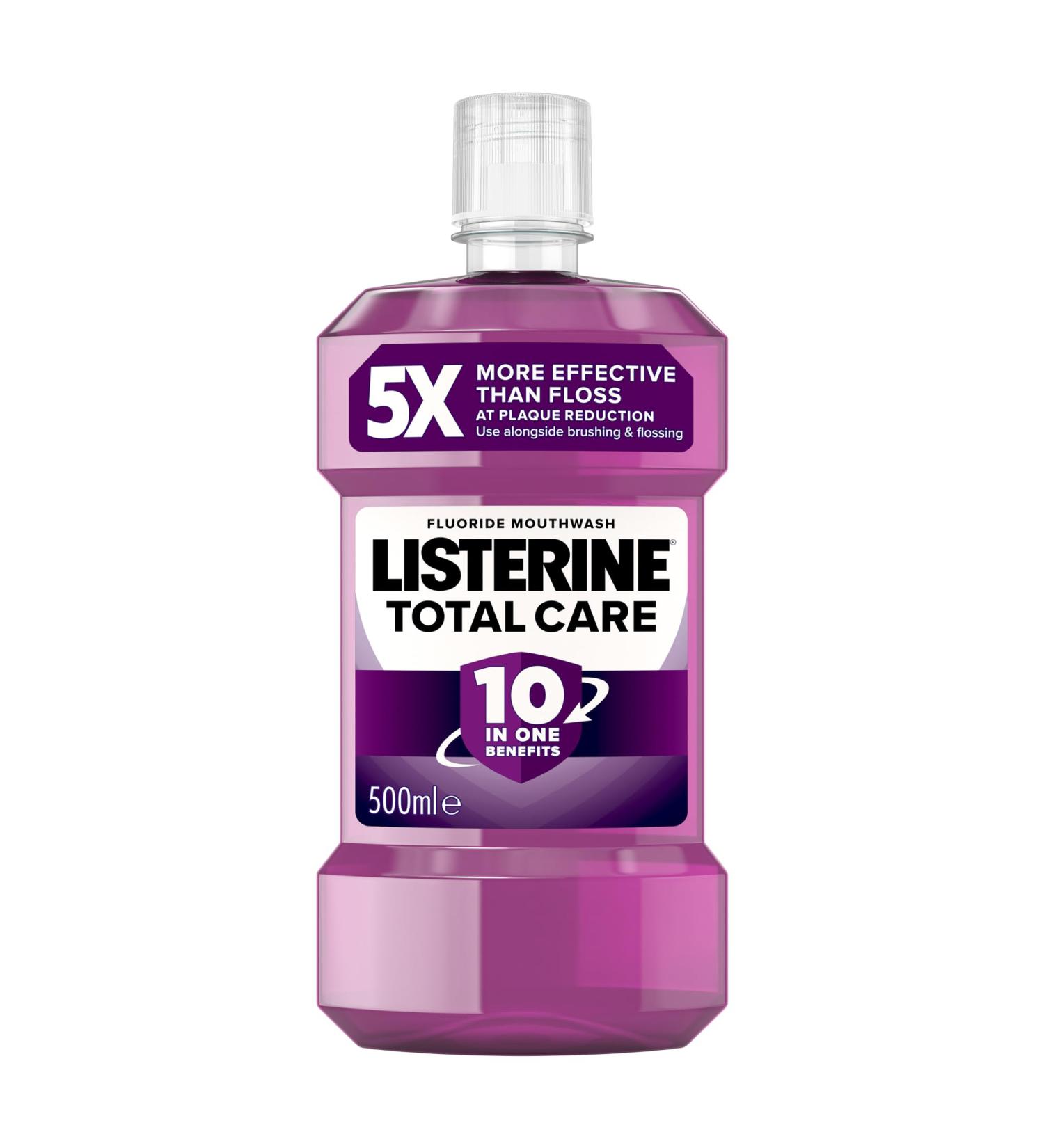 Listerine Total Care Mouthwash 500ml - Complete Oral Health Solution (Pack of 1) - Buy Online on GoSupps.com
