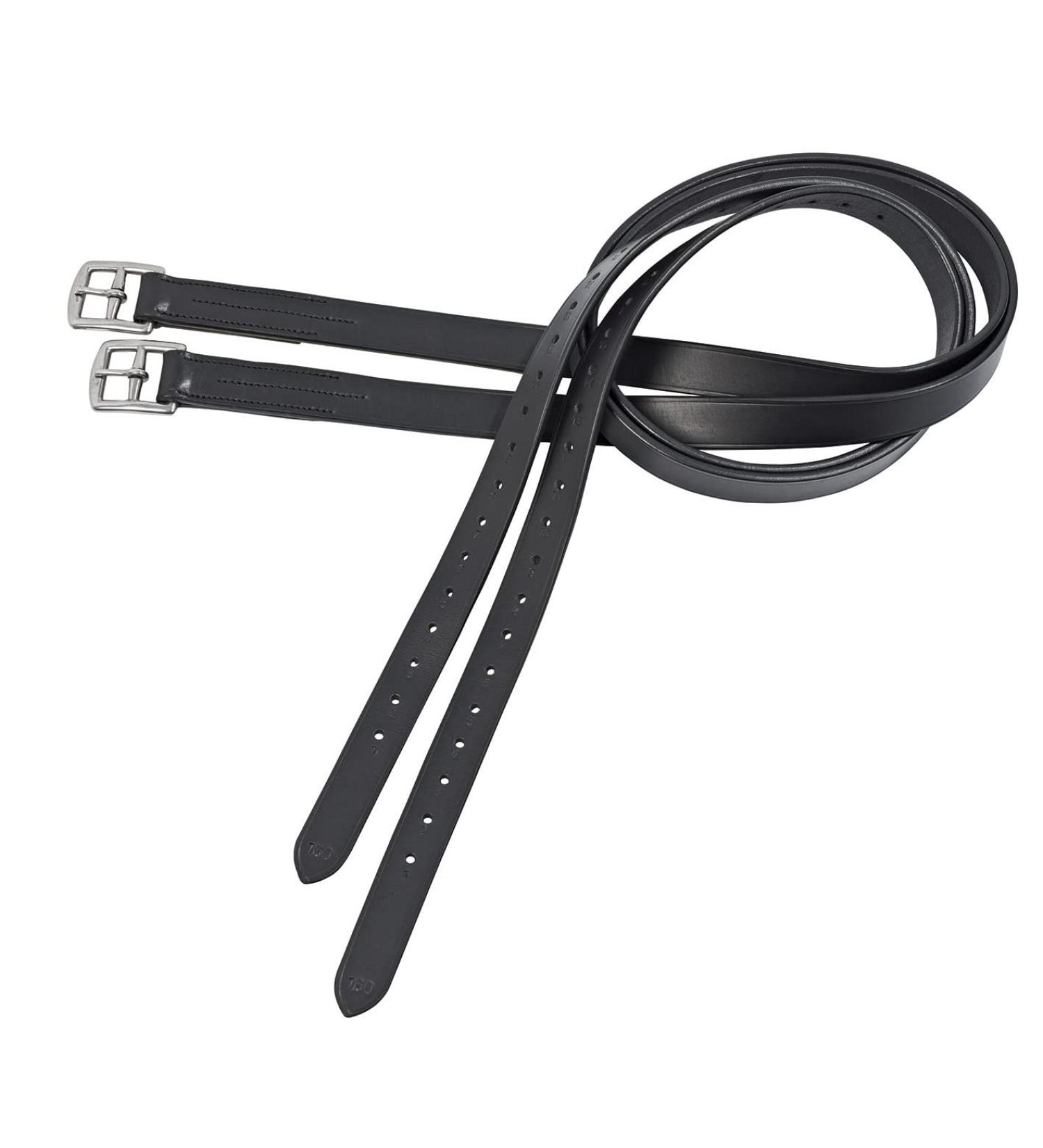 Stirrup leathers Advanced-Curved black fitting: stainless steel length 150 cm