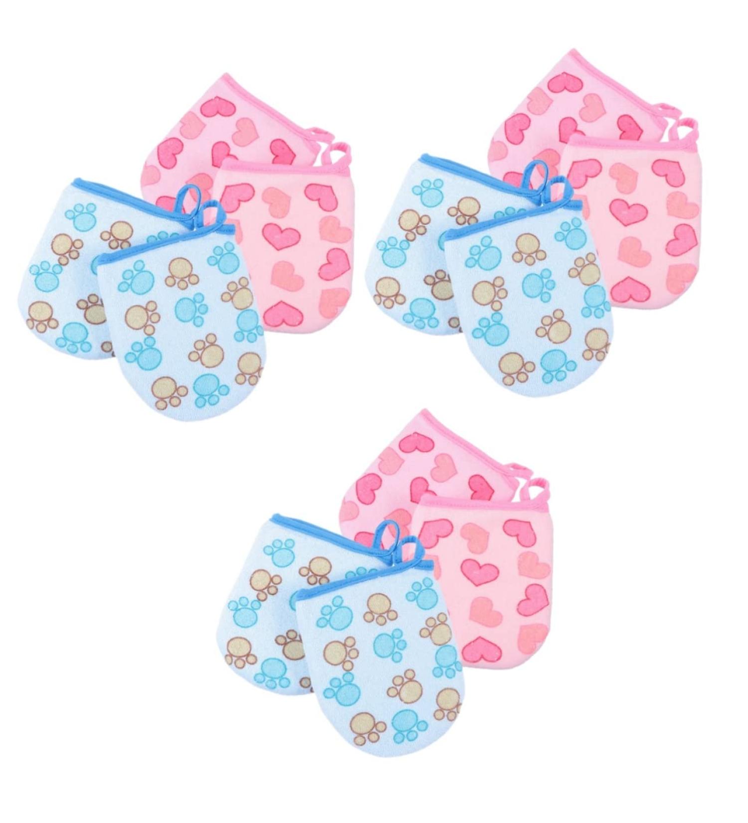 Shop 6 Pairs Children's Bath Gloves - Exfoliating Shower Mitts for Kids | Cartoon Baby Bath Accessories - Buy Online on GoSupps.com