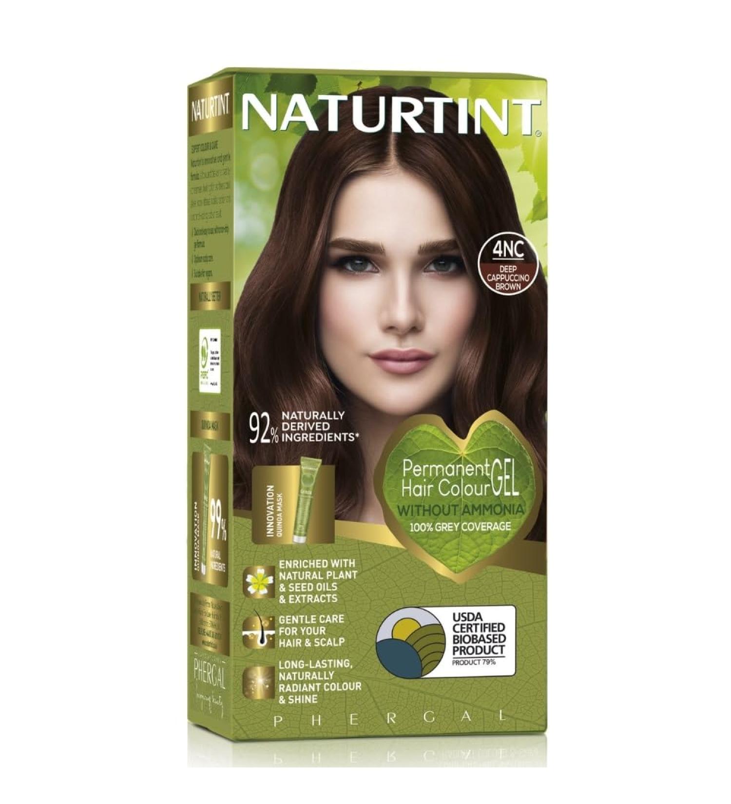 Naturtint 4NC Deep Cappuccino Brown Permanent Hair Colour - Ammonia Free with Grey Coverage, Nourishment, and Protection - Buy Online on GoSupps.com