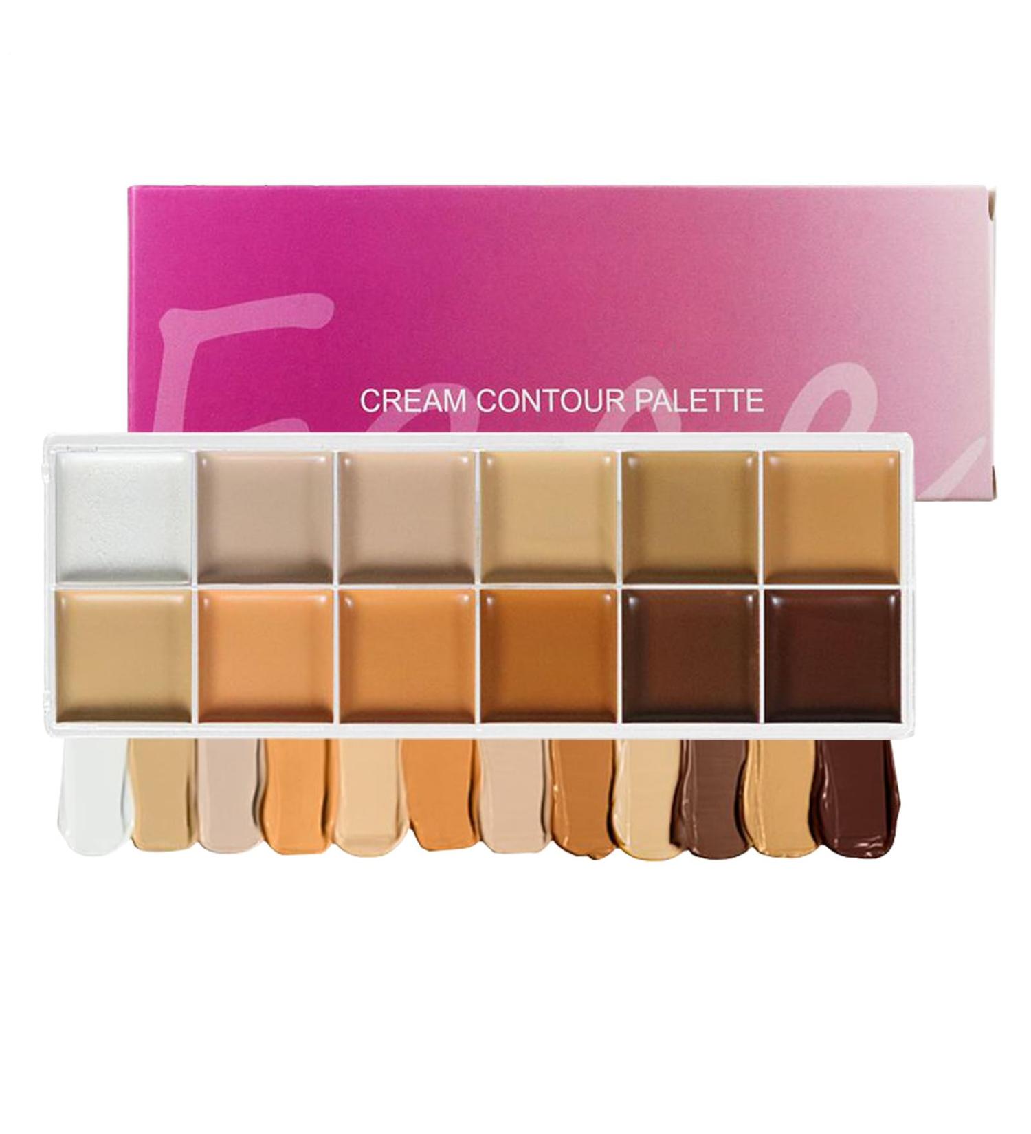 Foundation Palette | Contour Cream Sculpting Face Cream Concealer for Eyes Evening Wedding Office Date Travel Women Artists - Buy Online on GoSupps.com