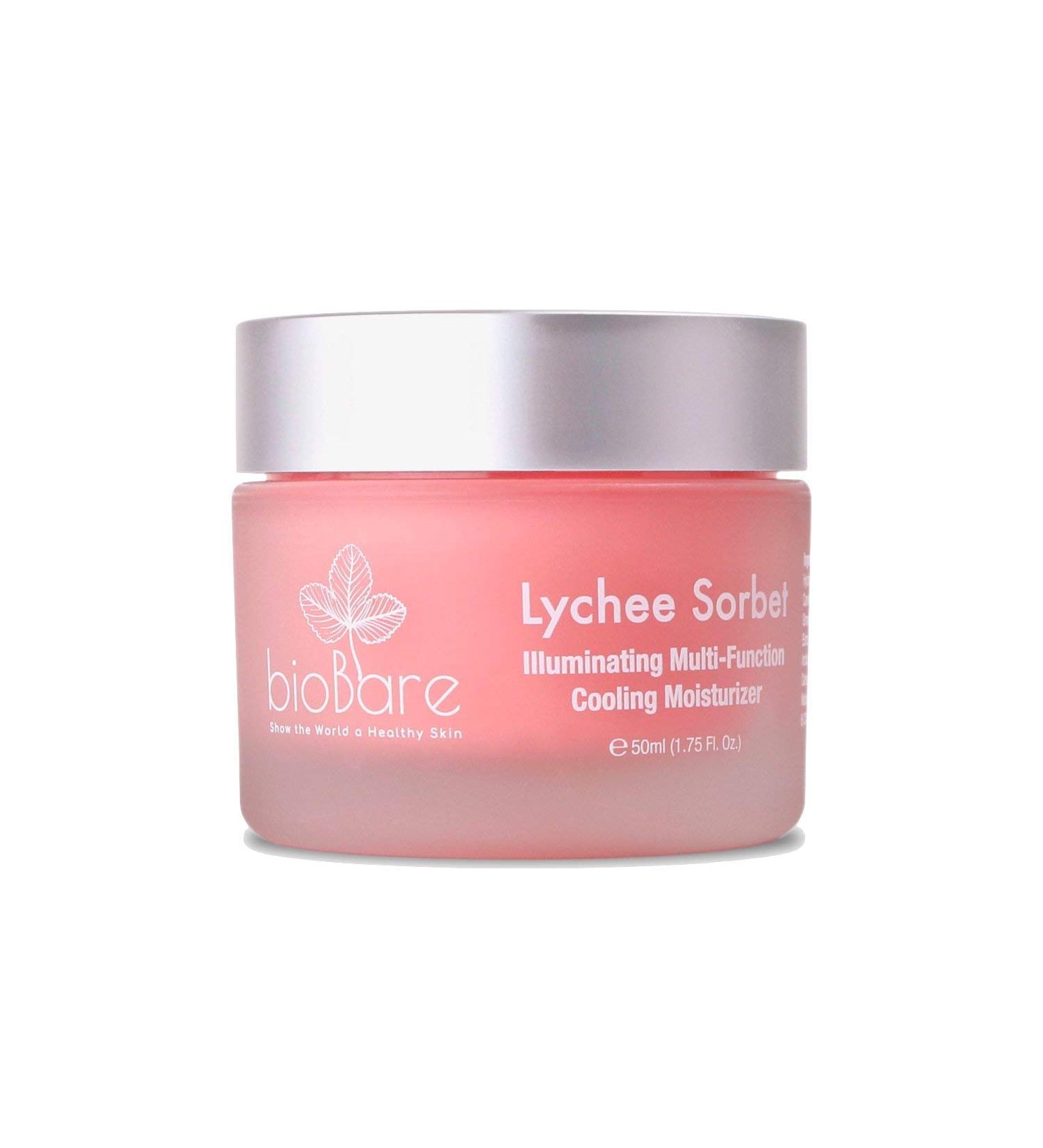 Biobare Lychee Sorbet Cooling Face Moisturizer 1.75 fl oz - Vegan & Cruelty Free Hydrating Skin Cream - Buy Online on GoSupps.com
