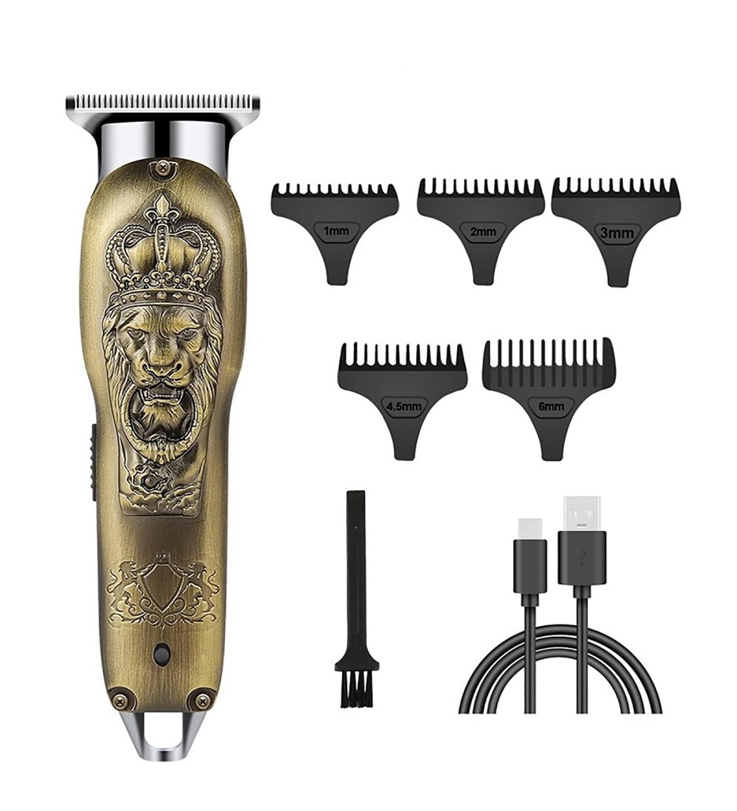 Professional Gold Hair Clippers for Men | Rechargeable Electric Trimmer & Groomer with Digital Display - Buy Online on GoSupps.com