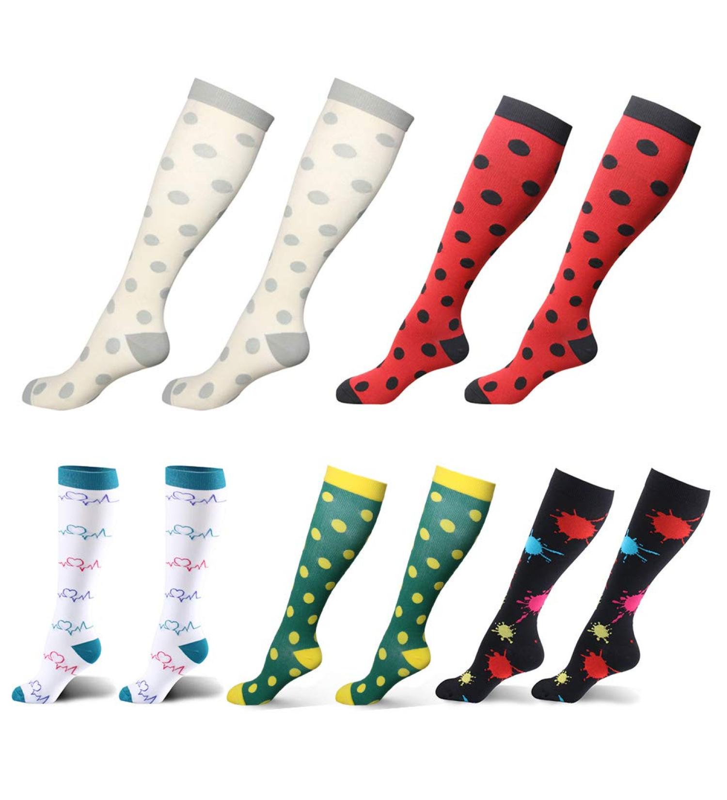 Ixkbiced 5 Pairs Compression Socks for Women - Knee High Pain Relief & Sports Socks - Buy Online on GoSupps.com