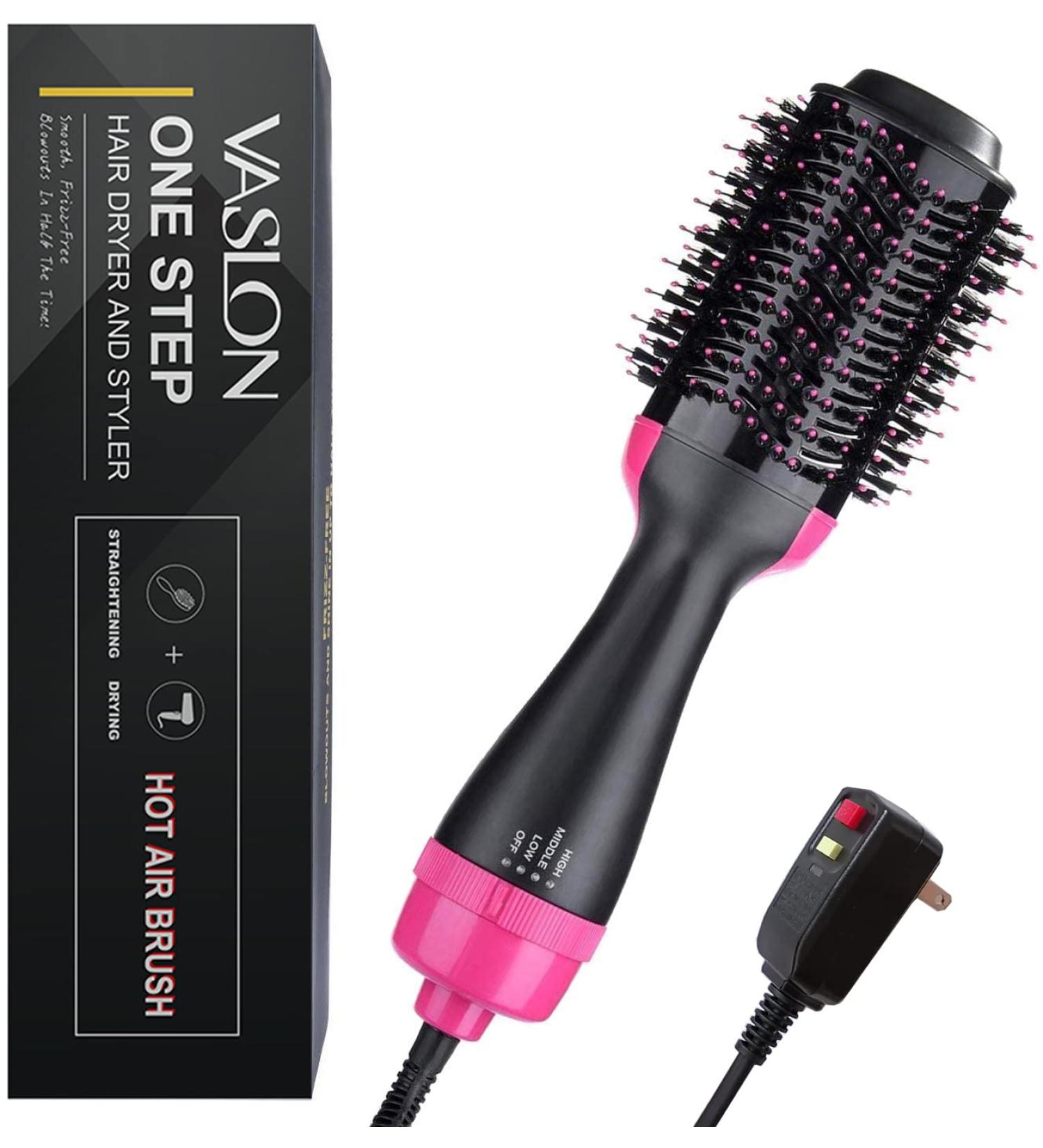 Professional Salon One-Step Hair Dryer & Hot Air Brush & Blower Brush with Negative Ions For Straight and Soft Curls 4 in 1 Hair Brush Dryer & Styler (110v 1000W) - Buy Online on GoSupps.com