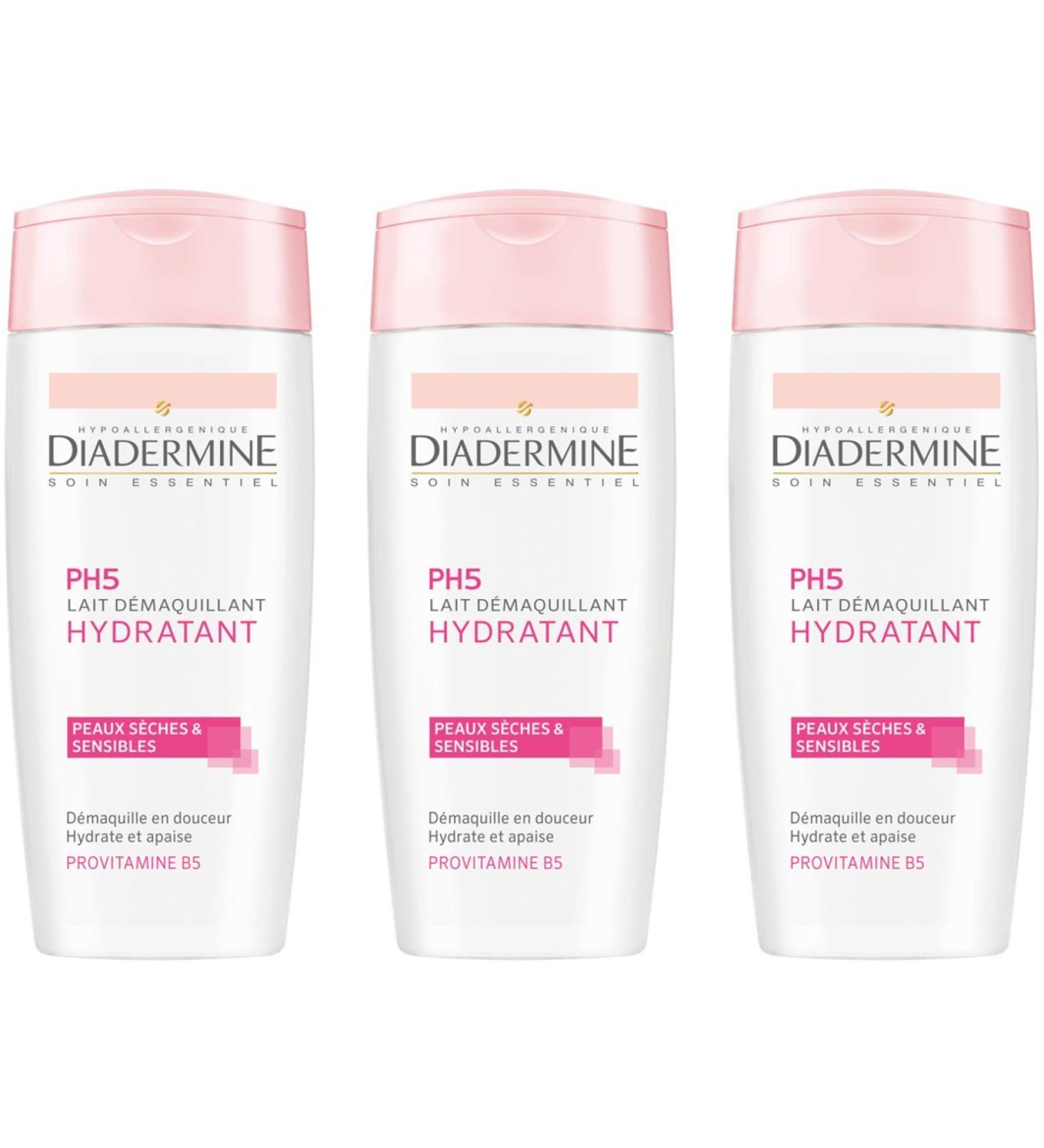 Diadermine - Facial Cleansing Milk - Moisturizing - 200 ml - Pack of 3