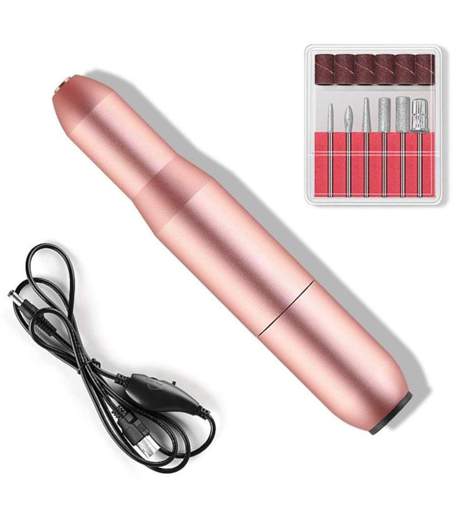 Electric Nail Drill kit Professional Nail File Portable Manicure Pedicure Drill Kit for Acrylic Nails Gel Nails Kit with Sanding Bands Nail Buffer Manicure Pedicure P Gold - Buy Online on GoSupps.com