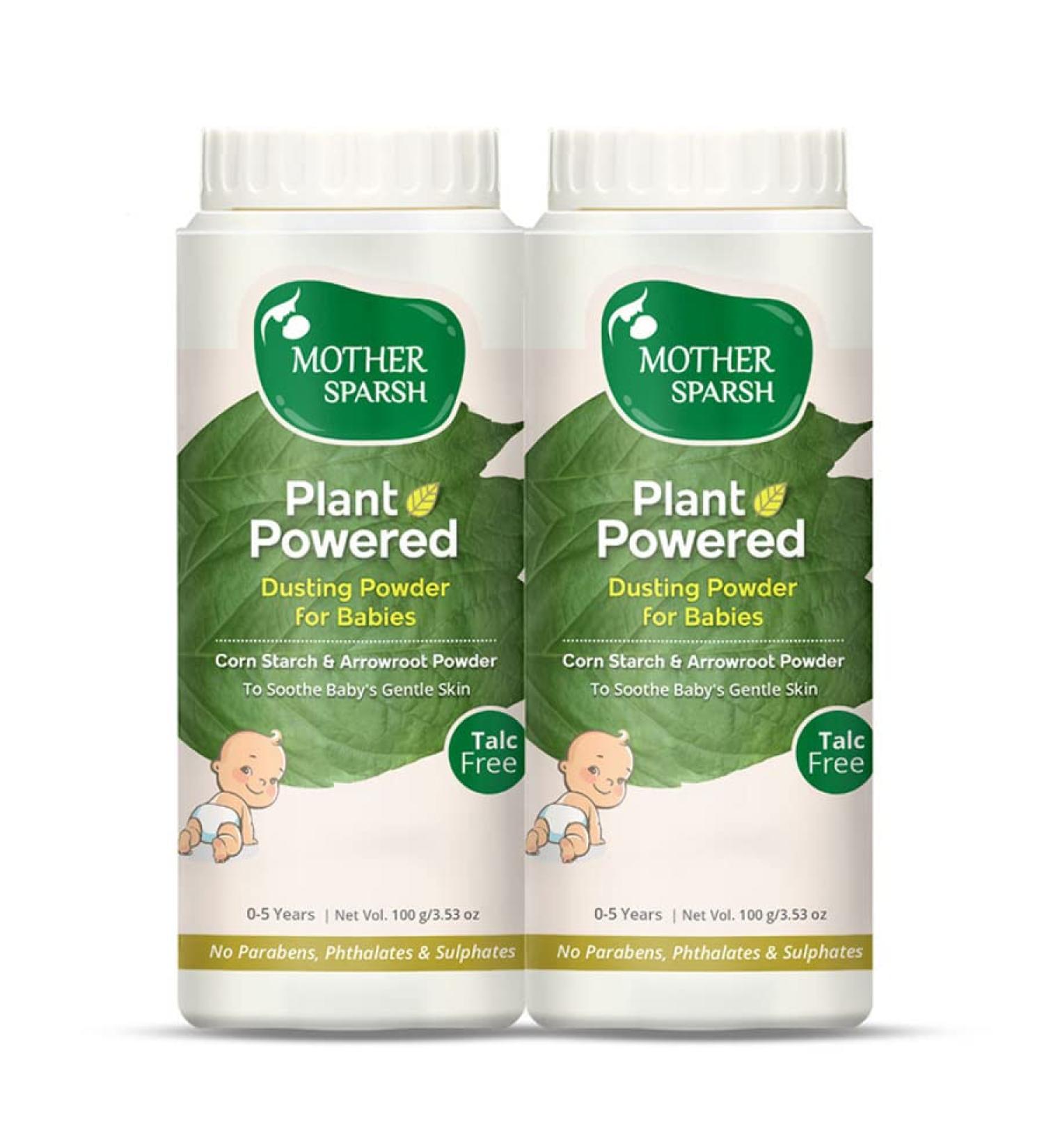 Mother Sparsh Talc-Free Natural Dusting Powder for Babies 100 g - Pack of 2 - Buy Online on GoSupps.com