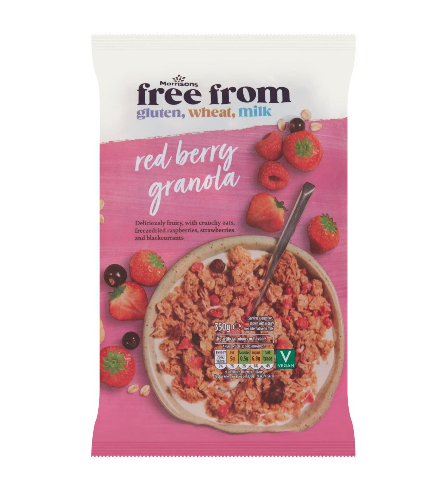 Morrisons No-Granite Red Berry Granola, 350g