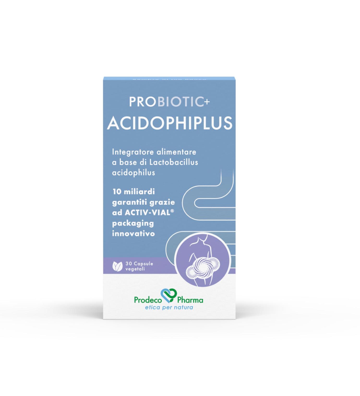  PRODECO PHARMA Prodeco Pharma PROBIOTIC+ ACIDOPHIPLUS 30 Capsules - Food Supplement Based on Lactobacillus Acidophilus Indicated To Promote Physiological Balance Of The Intestinal Flora - Buy Online on GoSupps.com