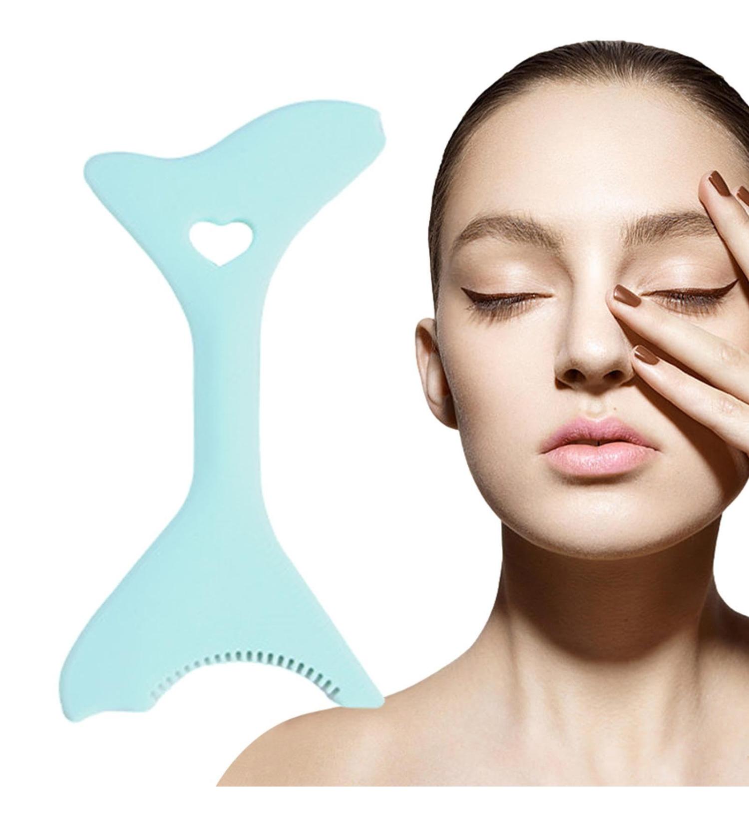GUANGLU Eyeliner Guide Tool - Multifunctional Lightweight Portable Eyeliner Stencils - Mascara Shield for Beginners Eyebrow Stencils for Winged Eyeliner Lashes Lip Liner Blue - Buy Online on GoSupps.com