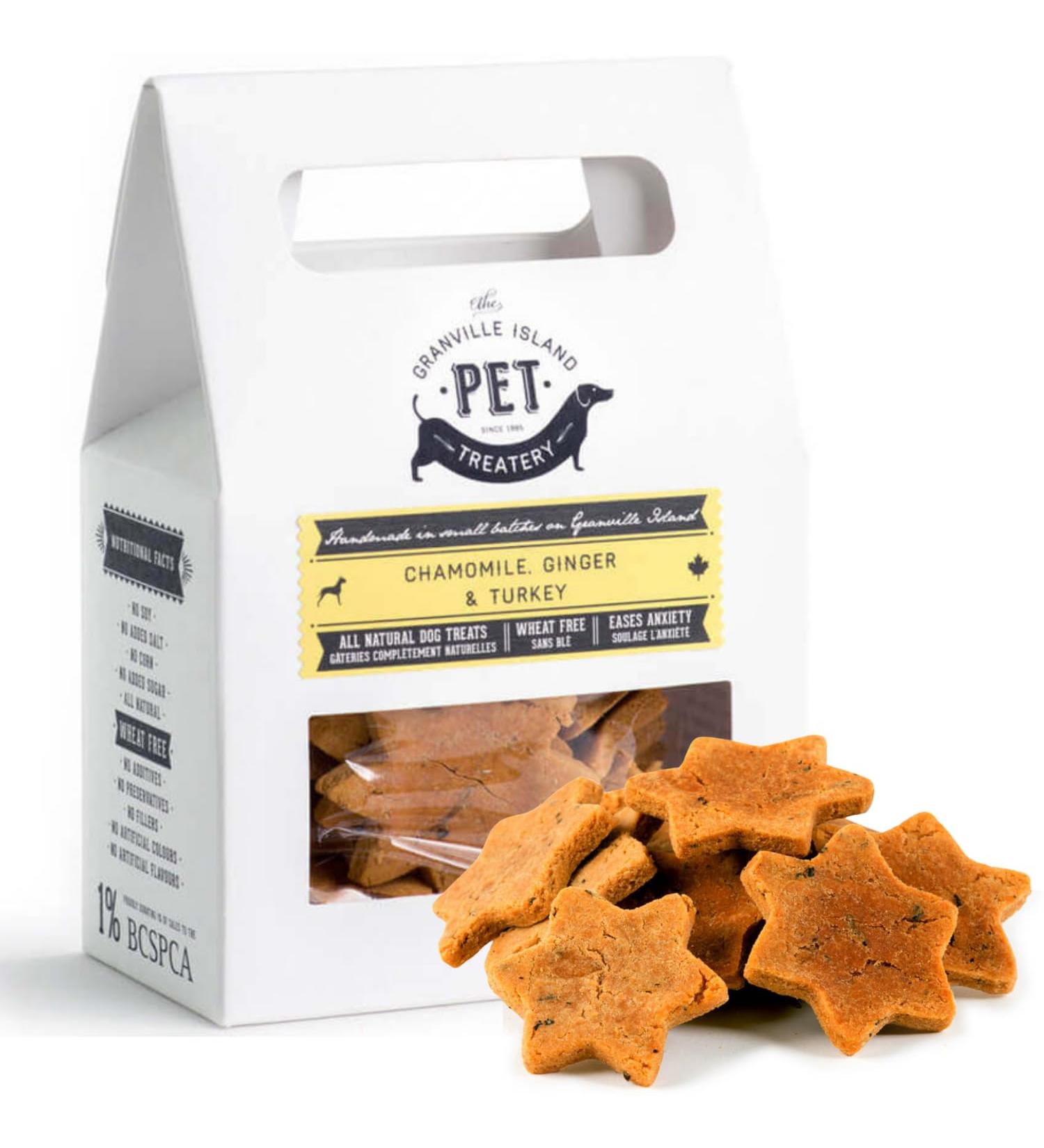 The Granville Island Pet Treatery|Gift Box Chamomile Ginger & Turkey Biscuits for Dogs All Natural & Chemical- Free Great As A Hostess Gift Or Thank You Made in Canada|88865 Ginger & Turkey 135 g (Pack of 1) - Buy Online on GoSupps.com